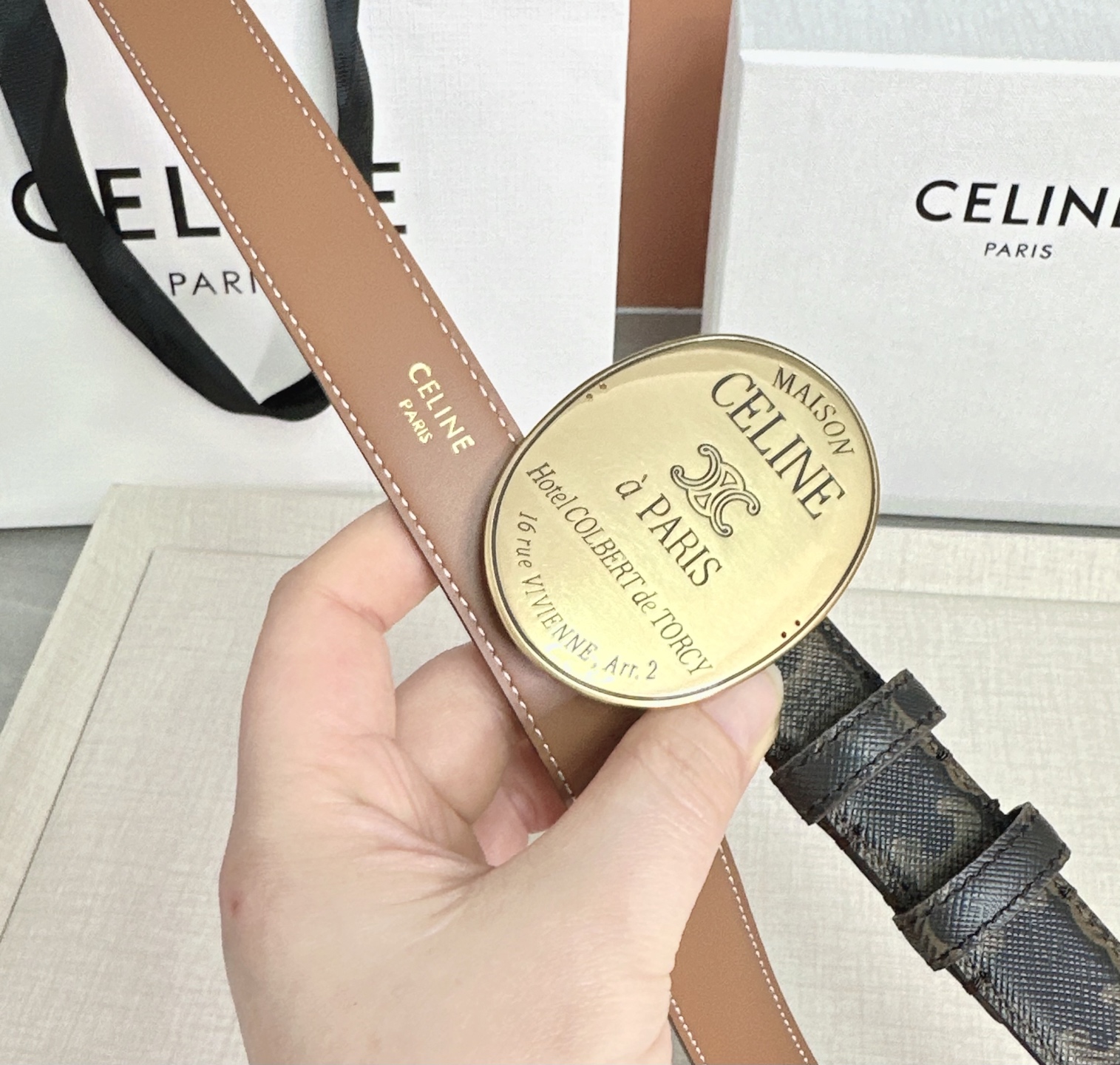 💥💥💥新款2.5cm赛琳大版型腰带，头层牛皮，长度：75.80.85.90.95.100.105.欧，铜