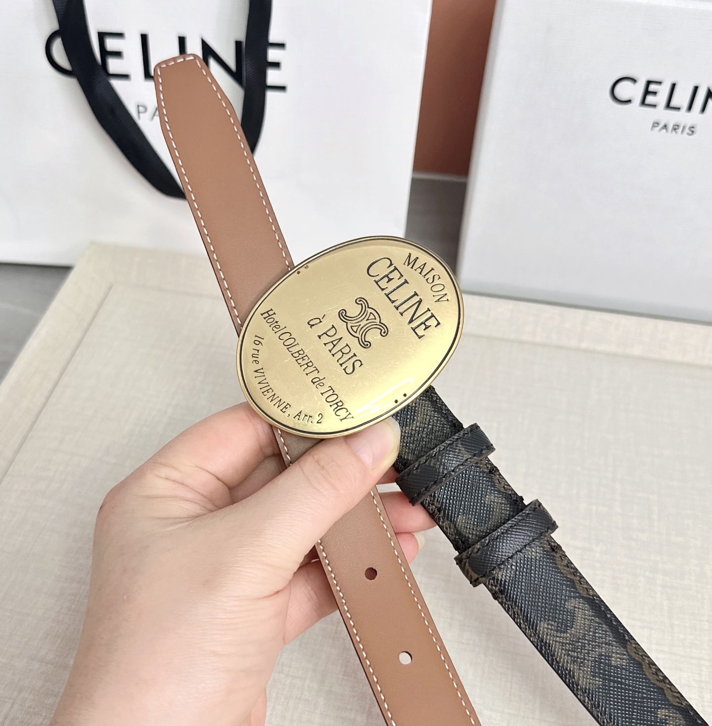 💥💥💥新款2.5cm赛琳大版型腰带，头层牛皮，长度：75.80.85.90.95.100.105.欧，铜