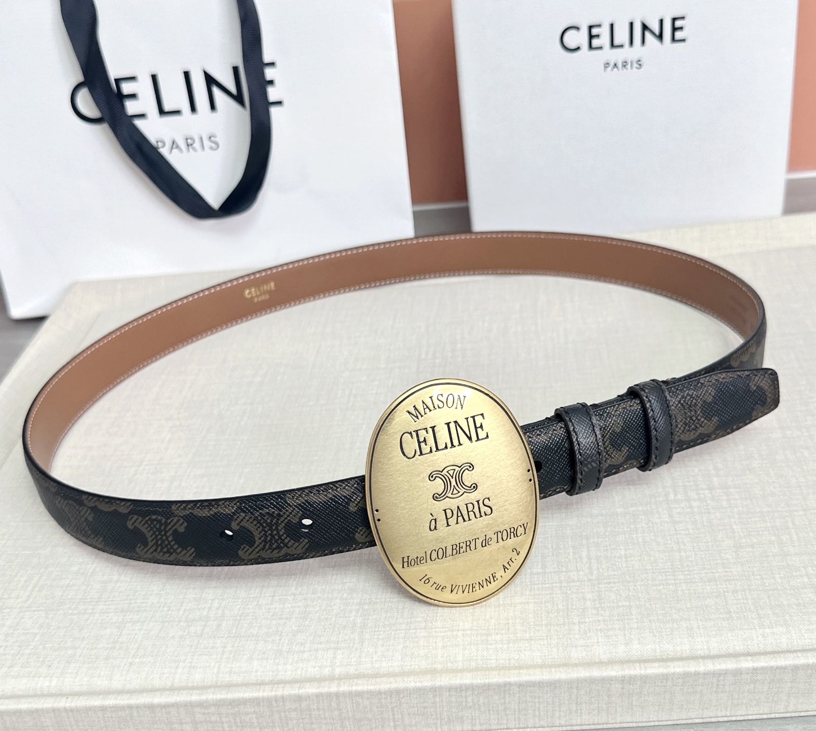 💥💥💥新款2.5cm赛琳大版型腰带，头层牛皮，长度：75.80.85.90.95.100.105.欧，铜