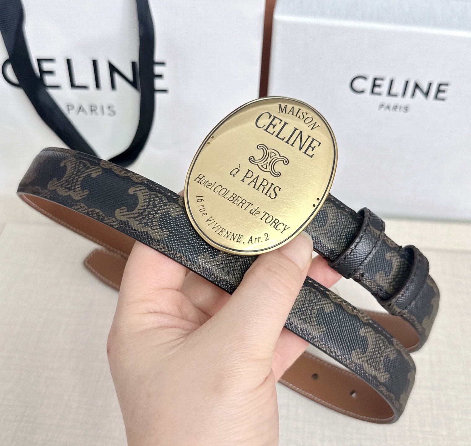 💥💥💥新款2.5cm赛琳大版型腰带，头层牛皮，长度：75.80.85.90.95.100.105.欧，铜