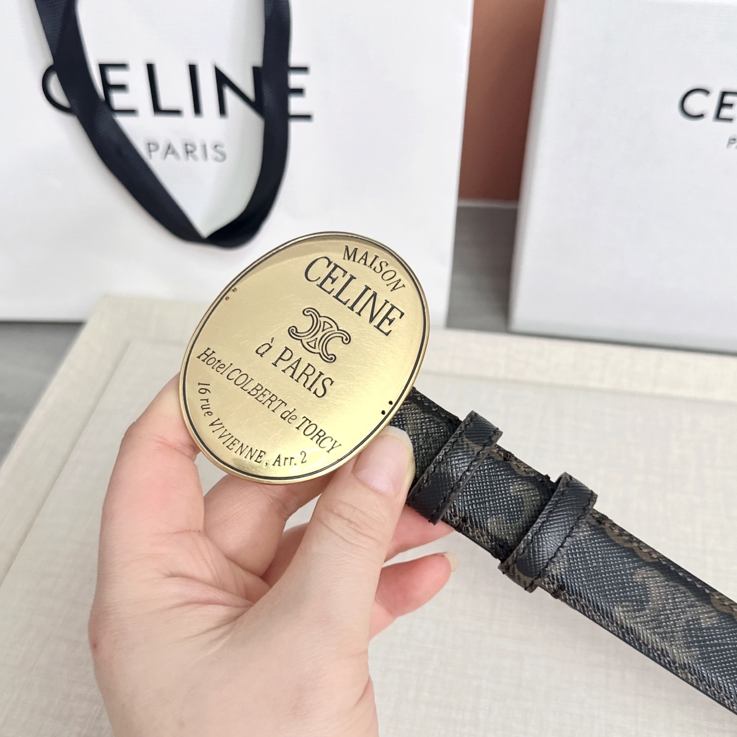 💥💥💥新款2.5cm赛琳大版型腰带，头层牛皮，长度：75.80.85.90.95.100.105.欧，铜