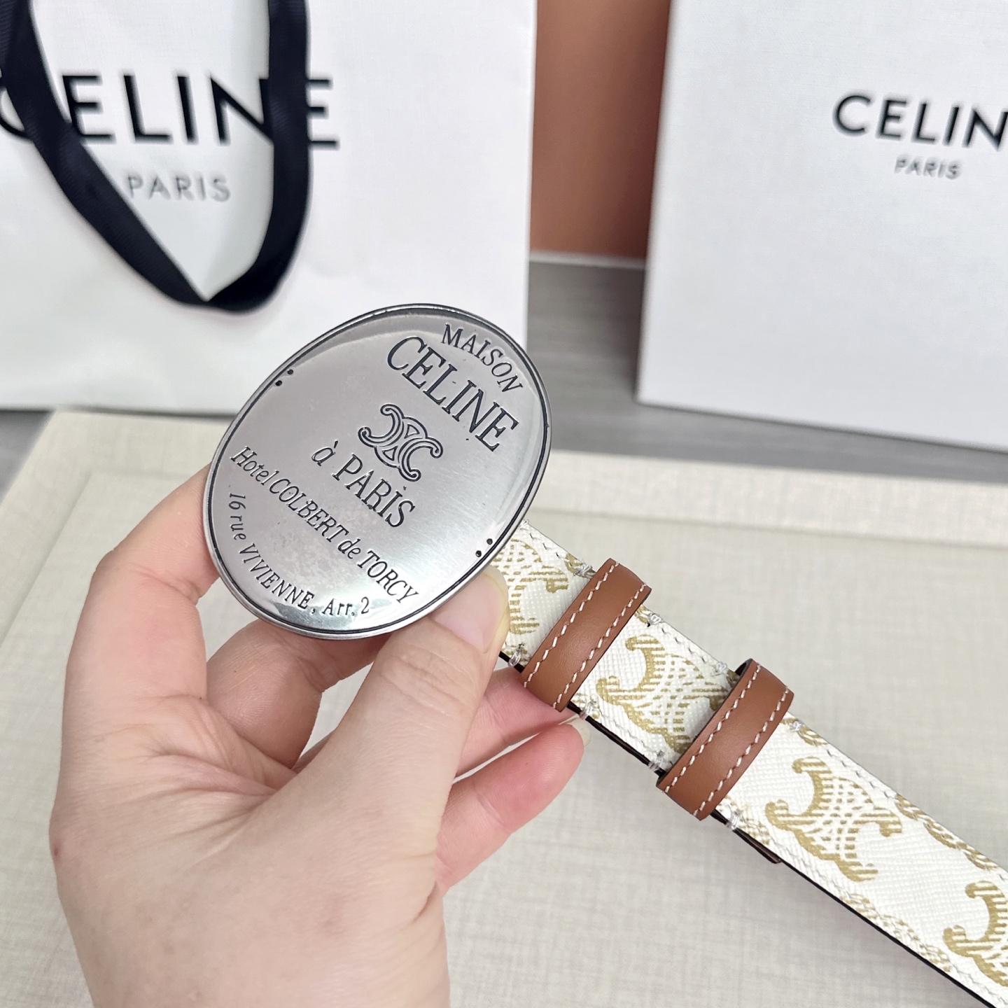 💥💥💥新款2.5cm赛琳大版型腰带，头层牛皮，长度：75.80.85.90.95.100.105.欧，铜