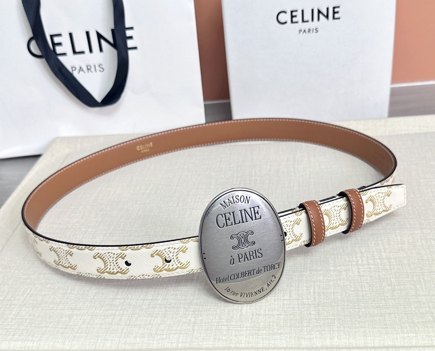 💥💥💥新款2.5cm赛琳大版型腰带，头层牛皮，长度：75.80.85.90.95.100.105.欧，铜