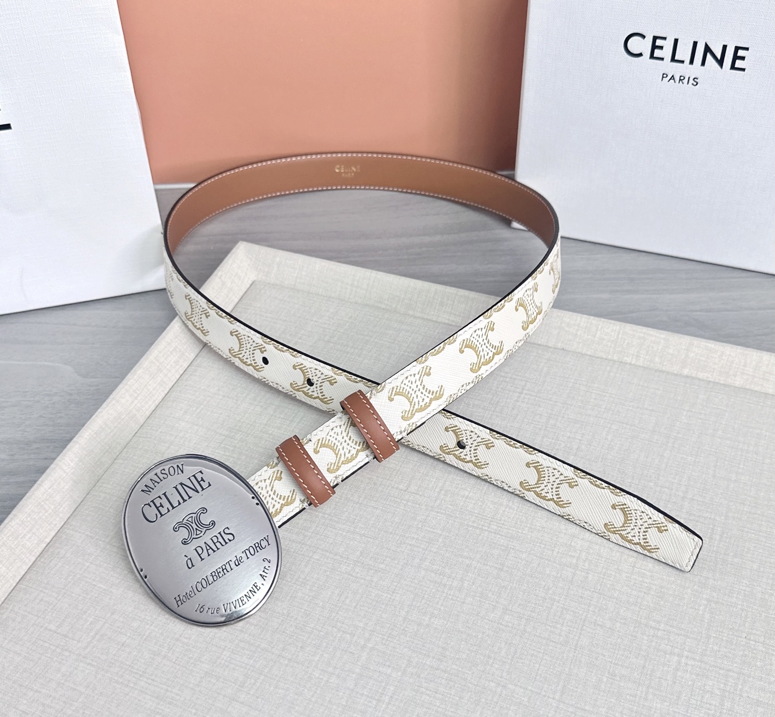 💥💥💥新款2.5cm赛琳大版型腰带，头层牛皮，长度：75.80.85.90.95.100.105.欧，铜