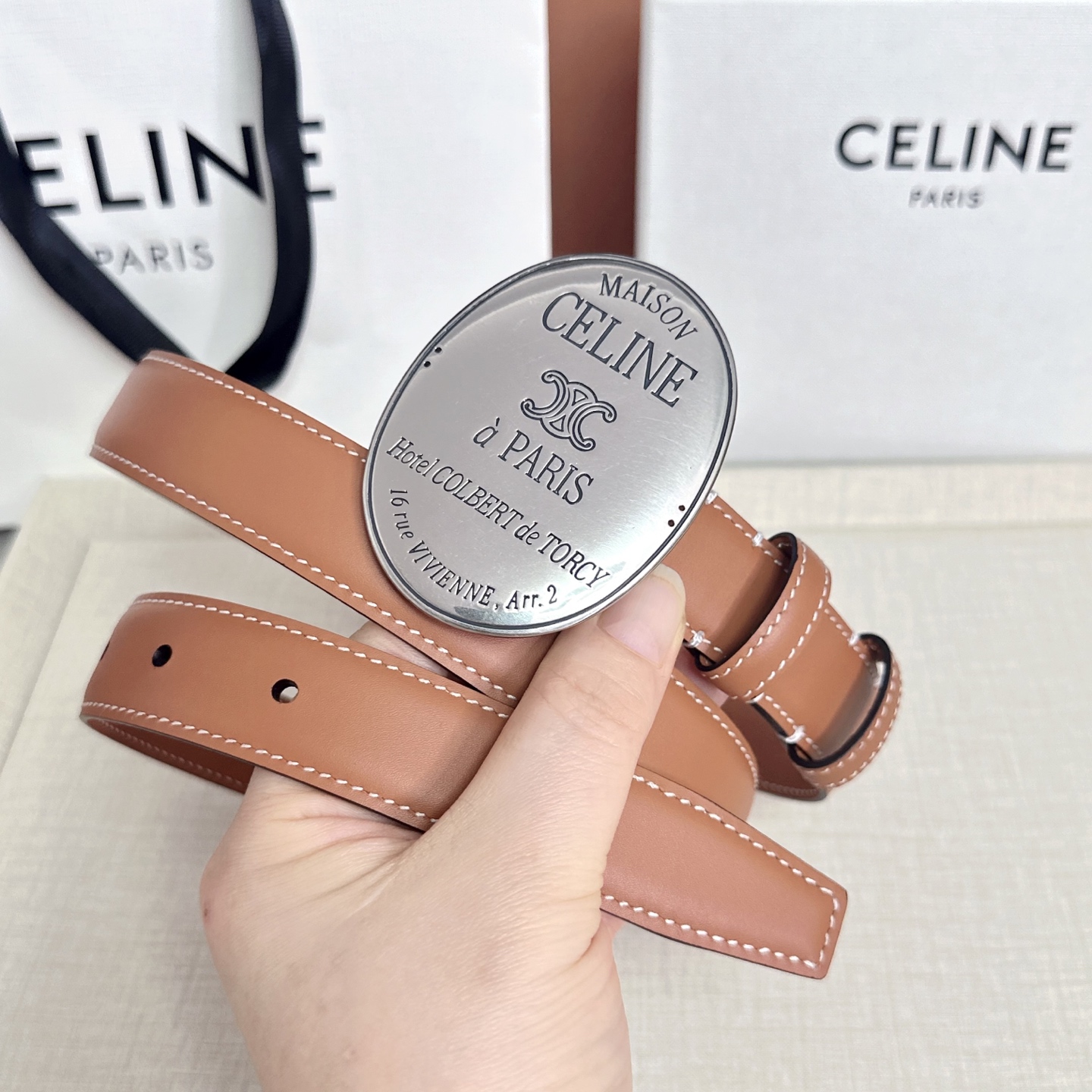 💥💥💥新款2.5cm赛琳大版型腰带，头层牛皮，长度：75.80.85.90.95.100.105.欧，铜