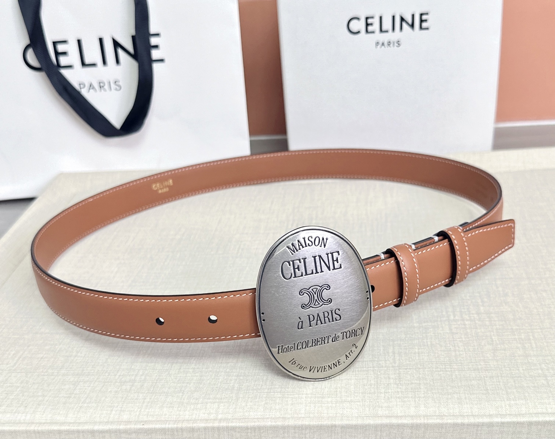 💥💥💥新款2.5cm赛琳大版型腰带，头层牛皮，长度：75.80.85.90.95.100.105.欧，铜