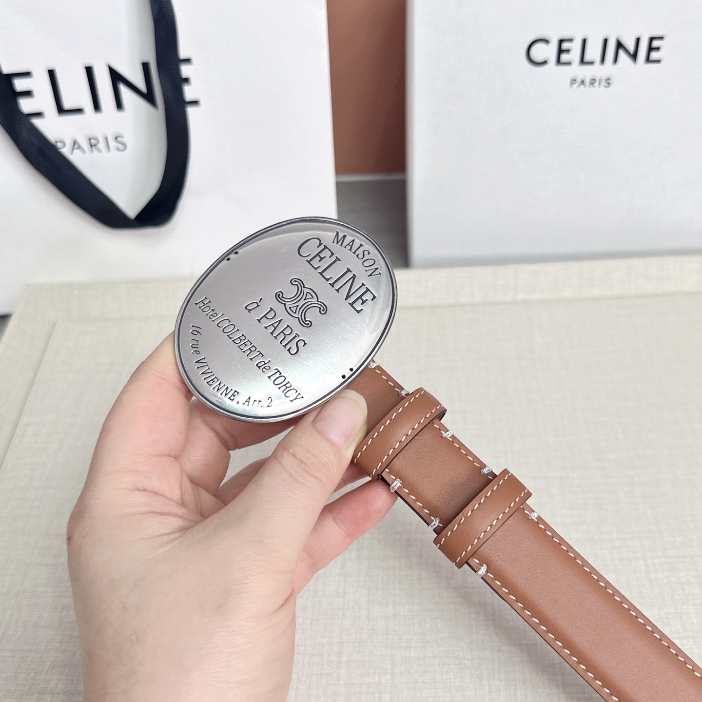 💥💥💥新款2.5cm赛琳大版型腰带，头层牛皮，长度：75.80.85.90.95.100.105.欧，铜