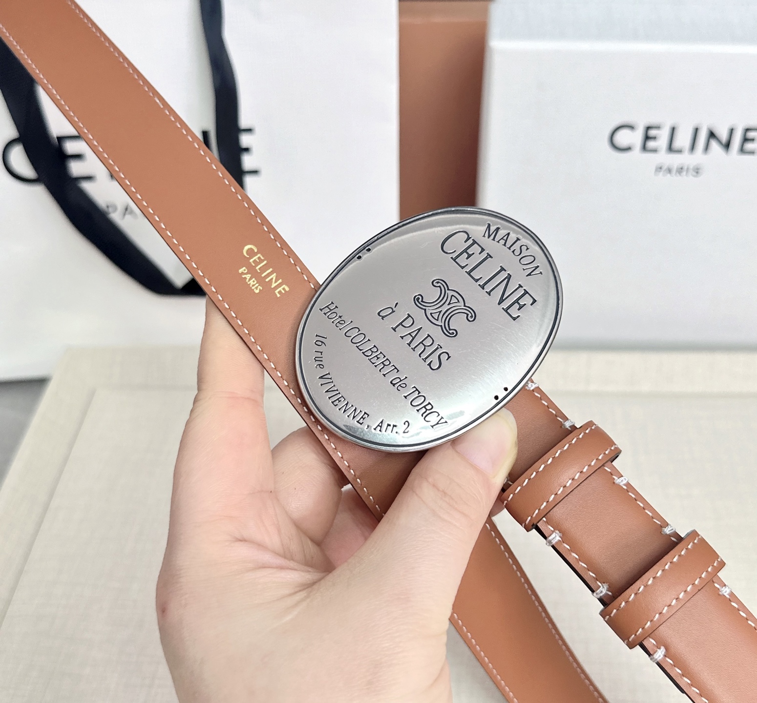 💥💥💥新款2.5cm赛琳大版型腰带，头层牛皮，长度：75.80.85.90.95.100.105.欧，铜