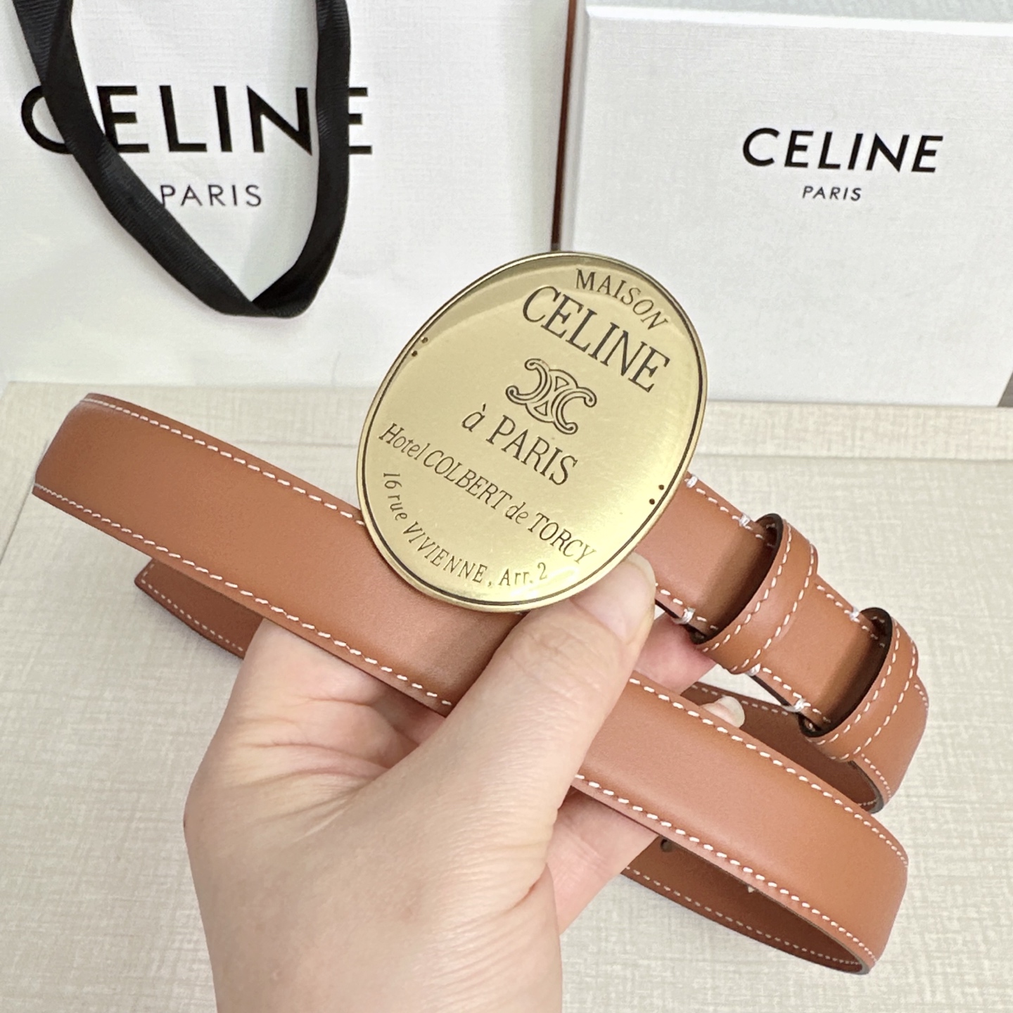 💥💥💥新款2.5cm赛琳大版型腰带，头层牛皮，长度：75.80.85.90.95.100.105.欧，铜