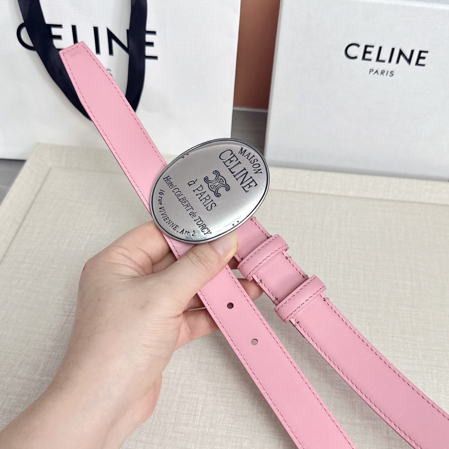 💥💥💥新款2.5cm赛琳大版型腰带，头层牛皮，长度：75.80.85.90.95.100.105.欧，铜