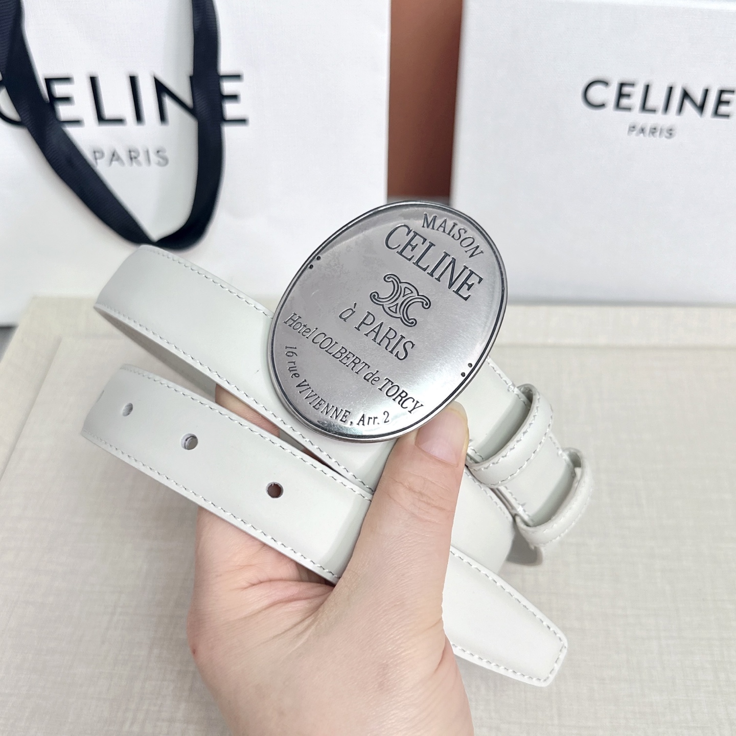 💥💥💥新款2.5cm赛琳大版型腰带，头层牛皮，长度：75.80.85.90.95.100.105.欧，铜