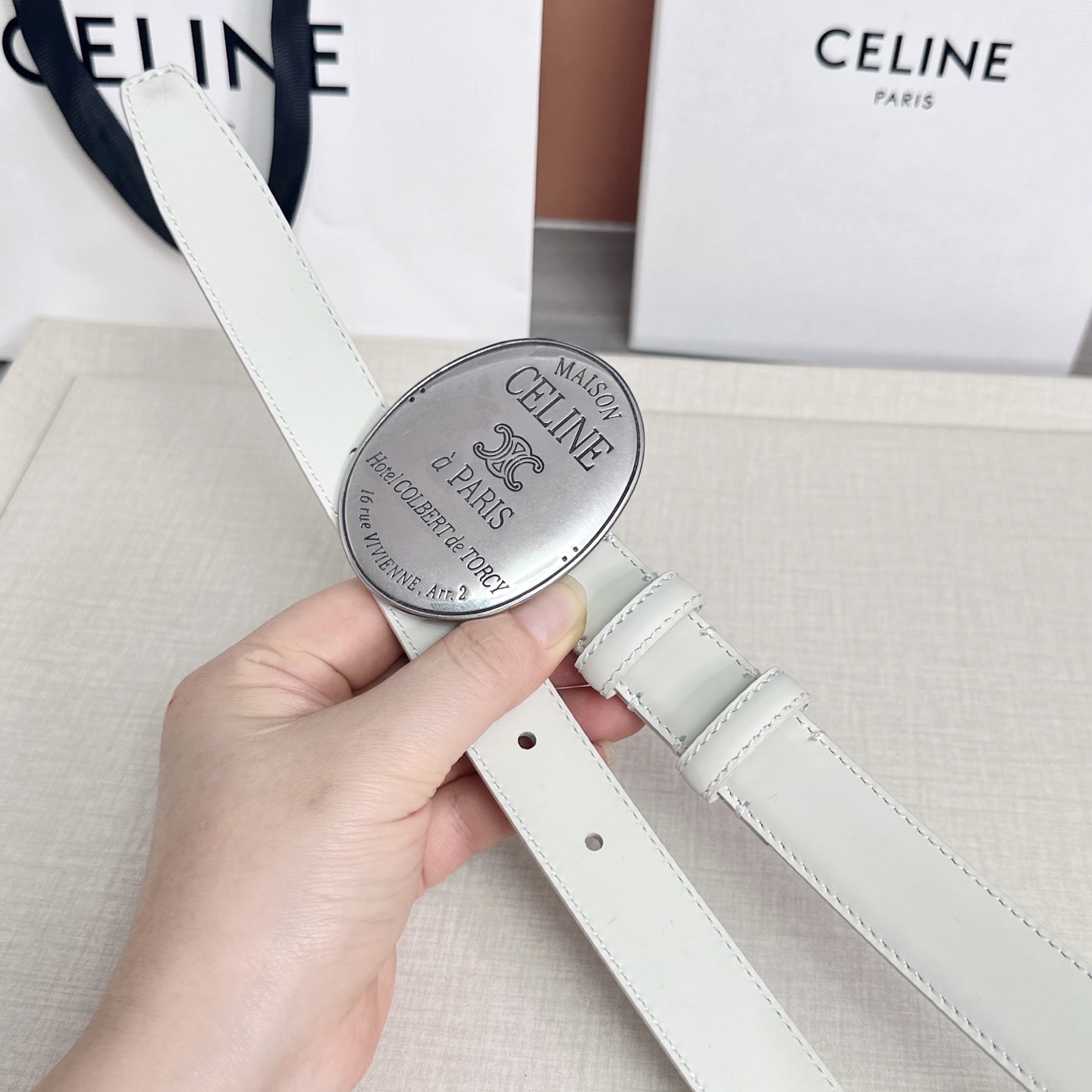 💥💥💥新款2.5cm赛琳大版型腰带，头层牛皮，长度：75.80.85.90.95.100.105.欧，铜