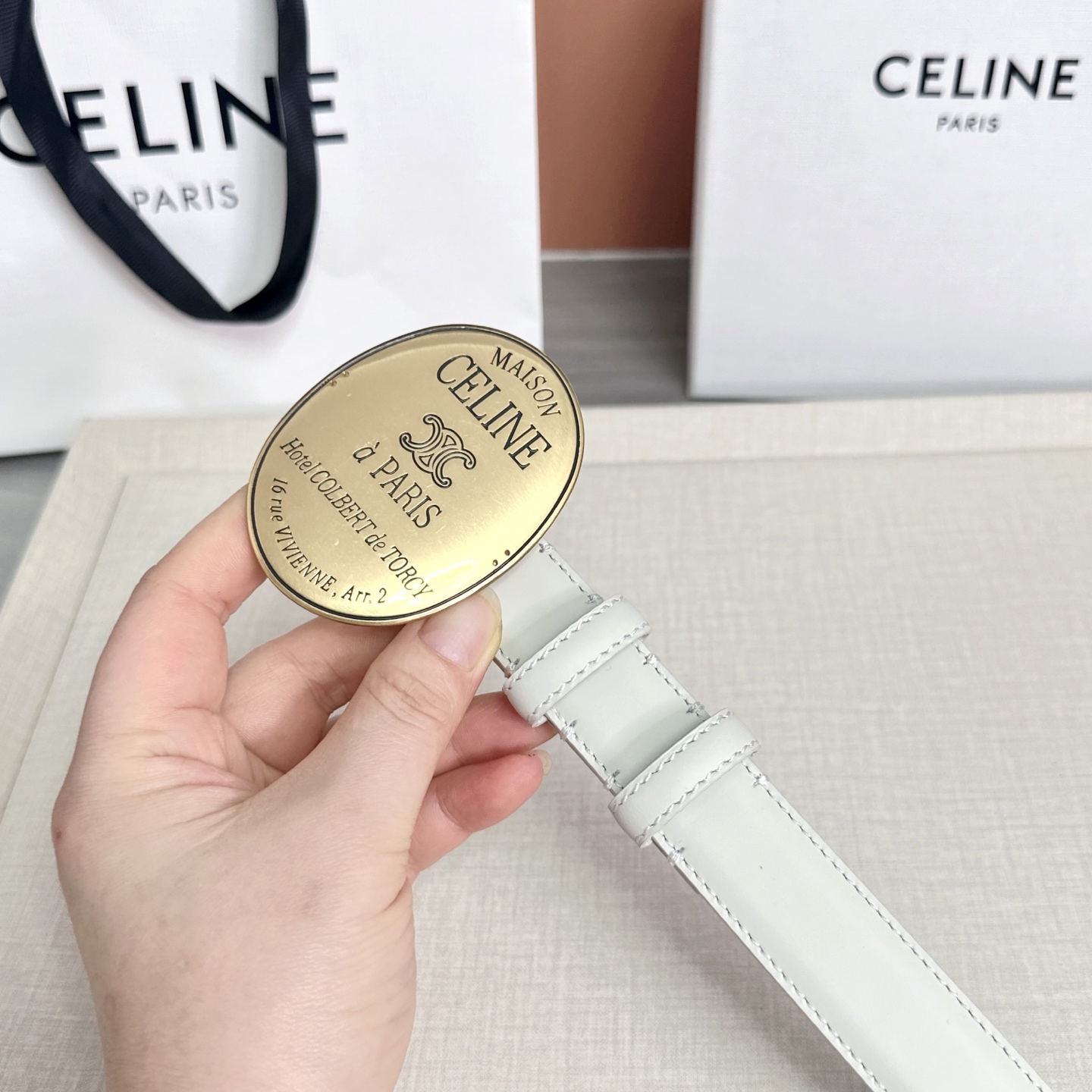 💥💥💥新款2.5cm赛琳大版型腰带，头层牛皮，长度：75.80.85.90.95.100.105.欧，铜