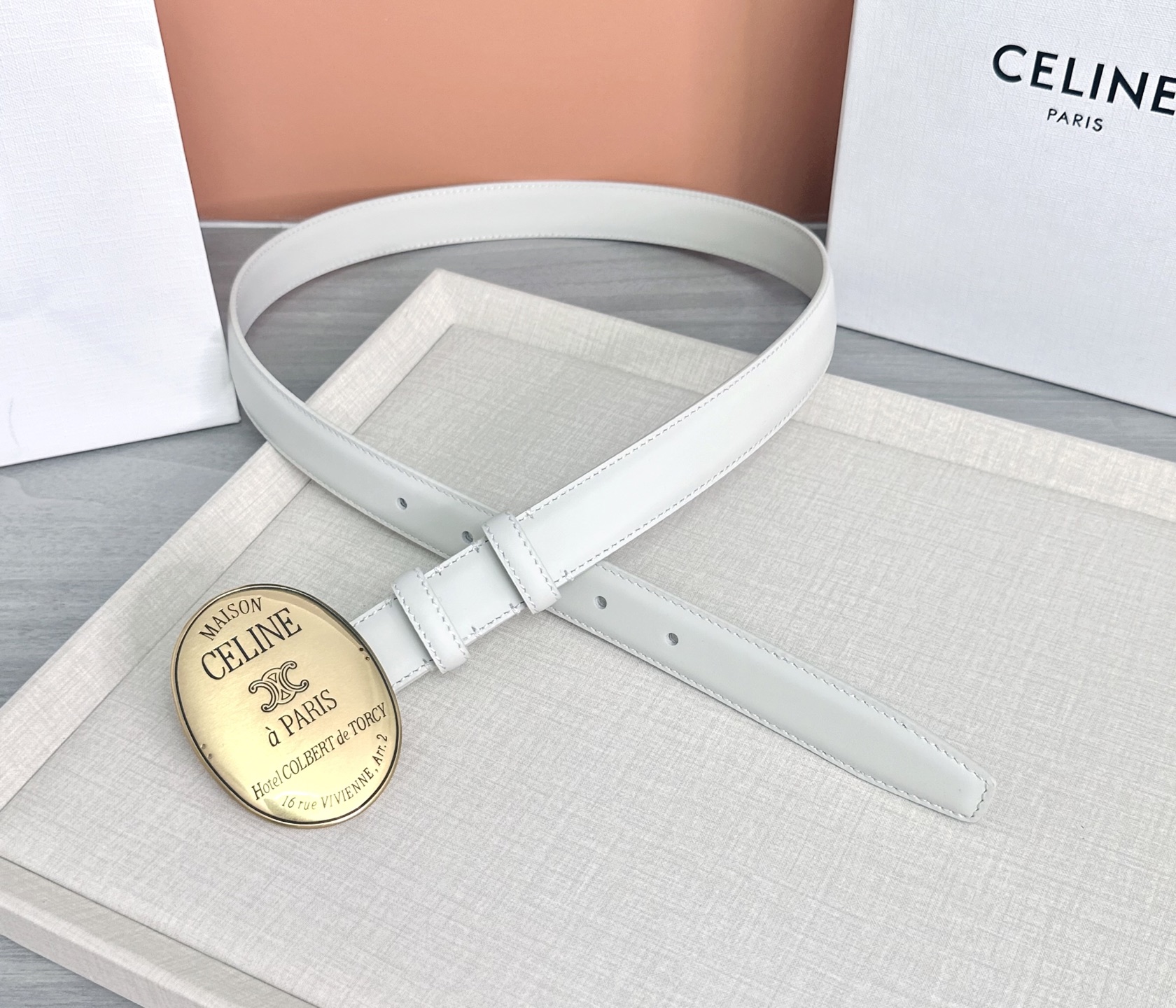 💥💥💥新款2.5cm赛琳大版型腰带，头层牛皮，长度：75.80.85.90.95.100.105.欧，铜