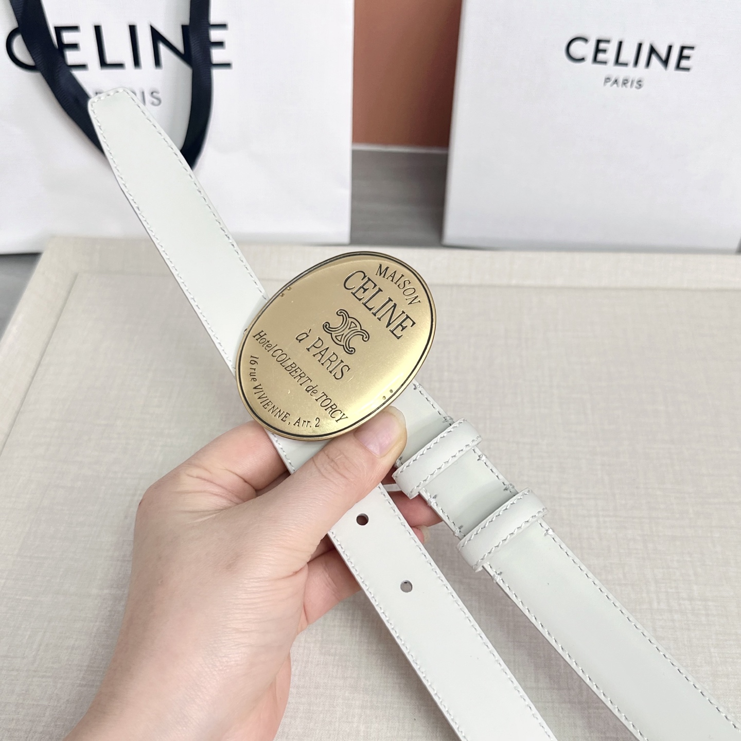 💥💥💥新款2.5cm赛琳大版型腰带，头层牛皮，长度：75.80.85.90.95.100.105.欧，铜