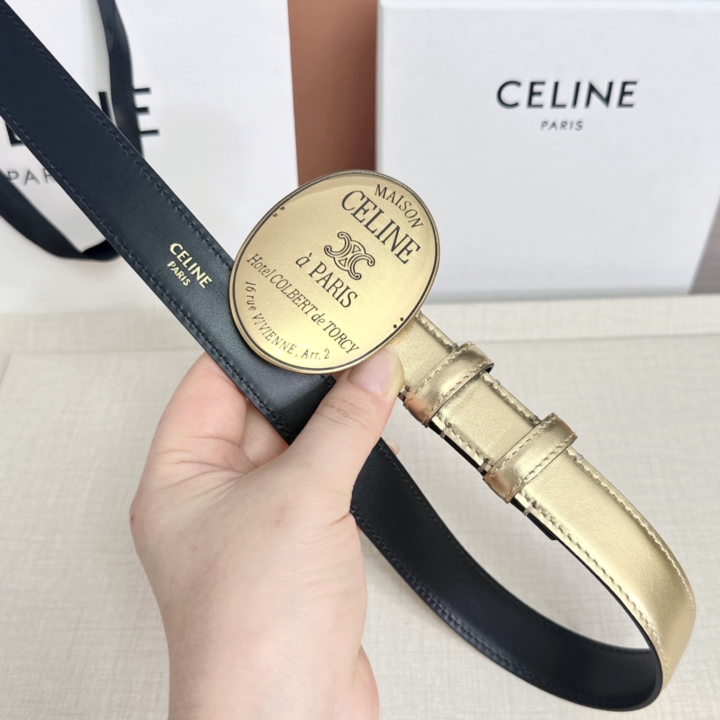 💥💥💥新款2.5cm赛琳大版型腰带，头层牛皮，长度：75.80.85.90.95.100.105.欧，铜