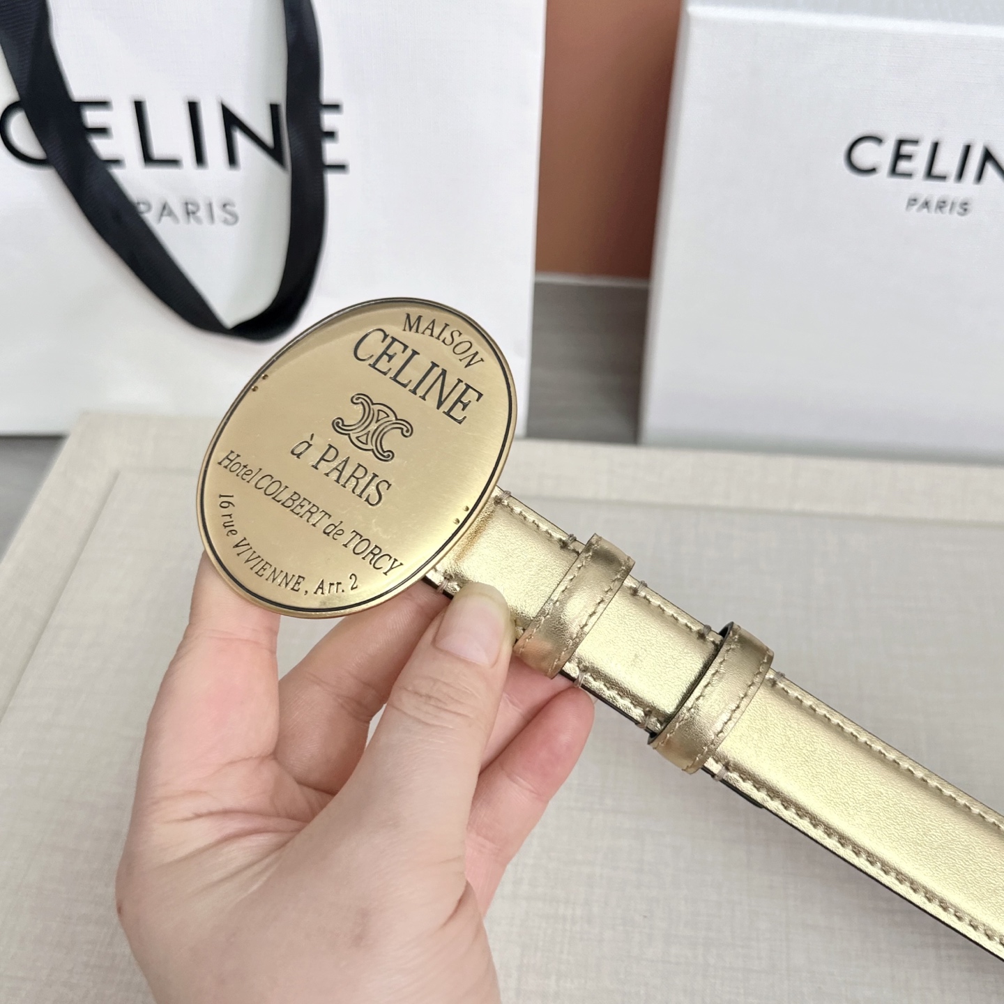 💥💥💥新款2.5cm赛琳大版型腰带，头层牛皮，长度：75.80.85.90.95.100.105.欧，铜