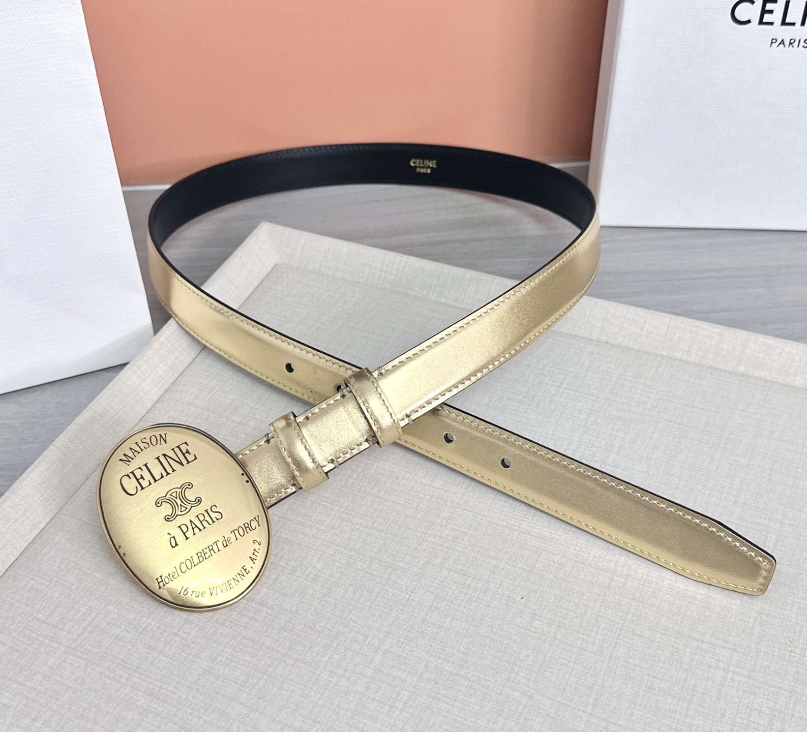 💥💥💥新款2.5cm赛琳大版型腰带，头层牛皮，长度：75.80.85.90.95.100.105.欧，铜