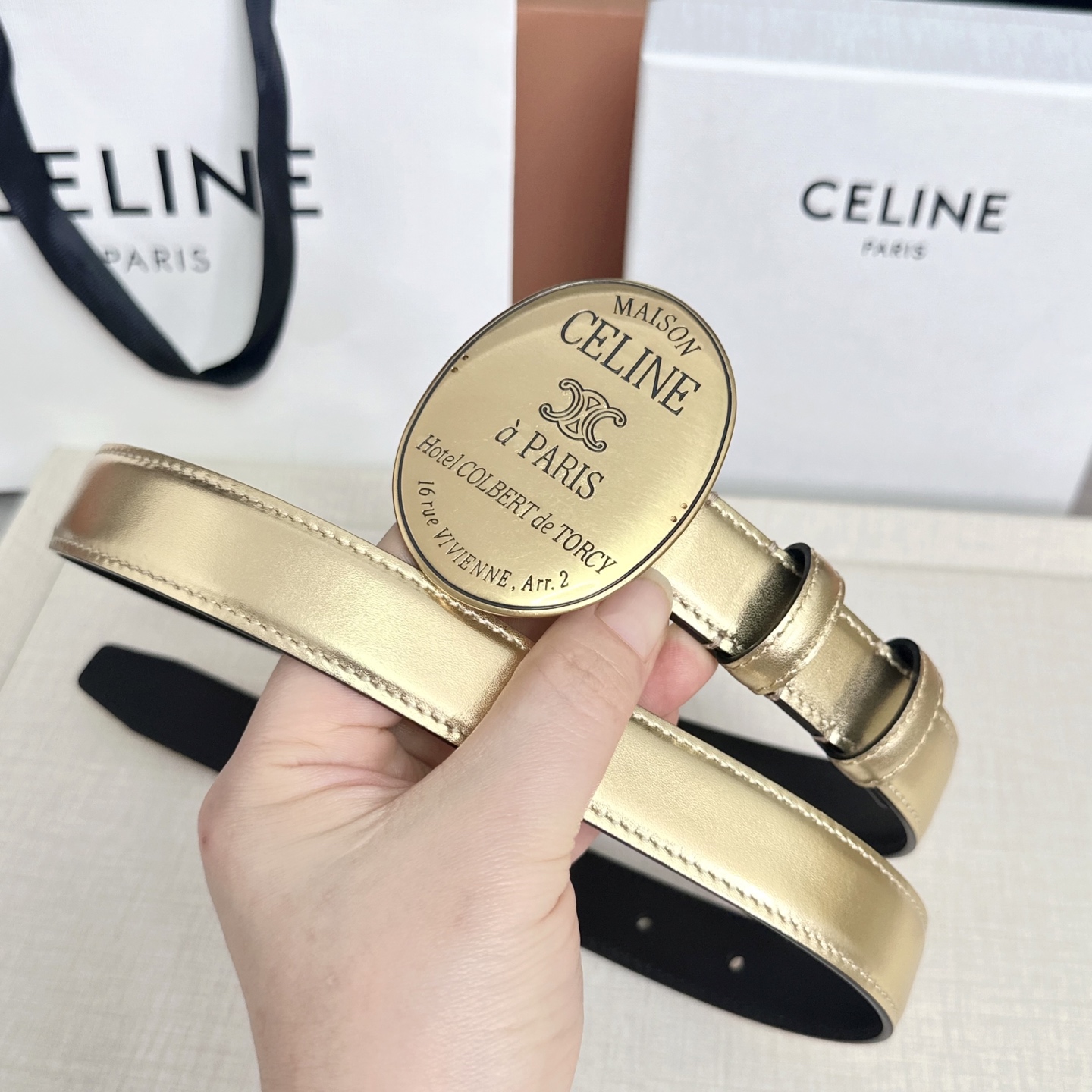 💥💥💥新款2.5cm赛琳大版型腰带，头层牛皮，长度：75.80.85.90.95.100.105.欧，铜