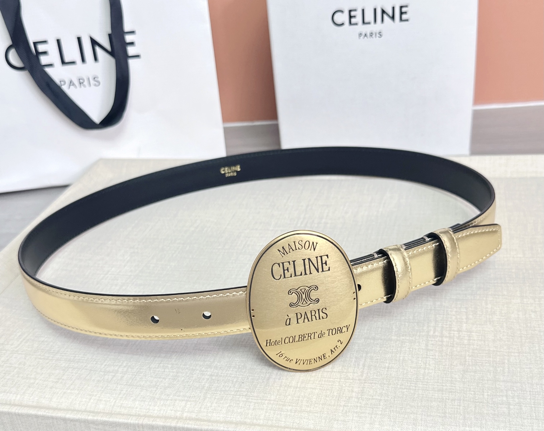 💥💥💥新款2.5cm赛琳大版型腰带，头层牛皮，长度：75.80.85.90.95.100.105.欧，铜