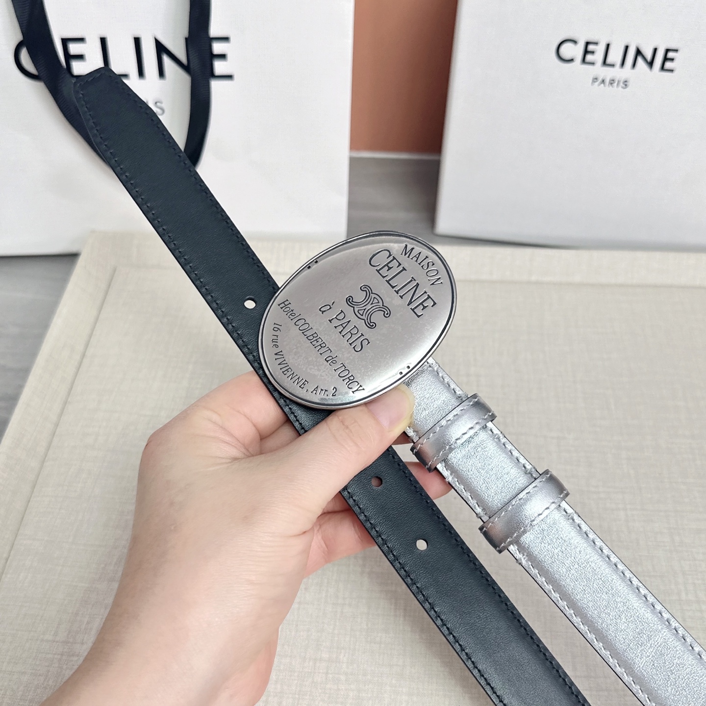 💥💥💥新款2.5cm赛琳大版型腰带，头层牛皮，长度：75.80.85.90.95.100.105.欧，铜