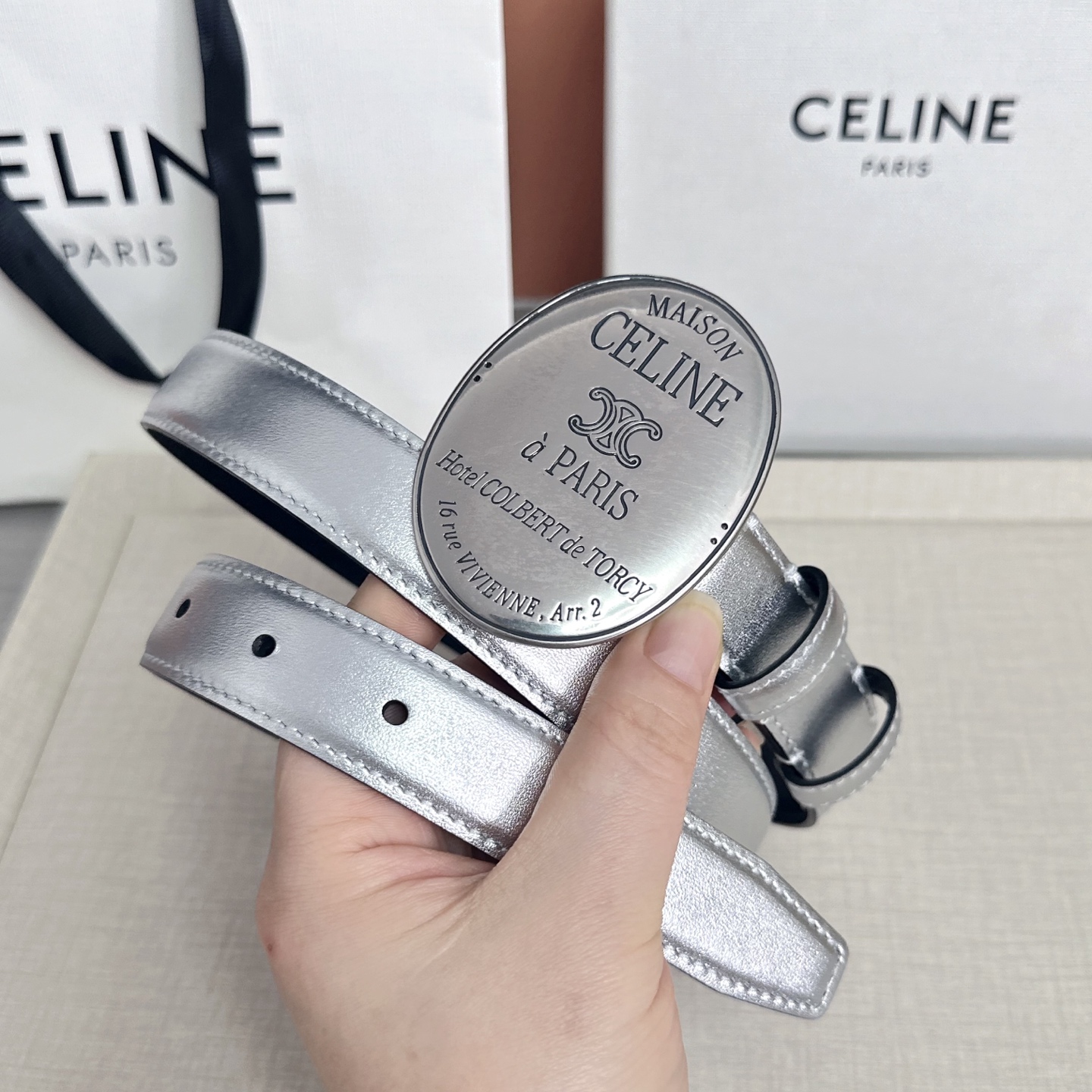 💥💥💥新款2.5cm赛琳大版型腰带，头层牛皮，长度：75.80.85.90.95.100.105.欧，铜