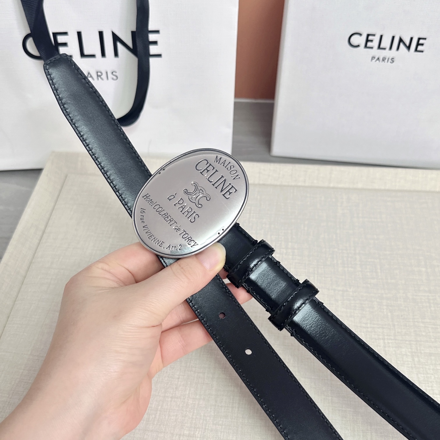 💥💥💥新款2.5cm赛琳大版型腰带，头层牛皮，长度：75.80.85.90.95.100.105.欧，铜