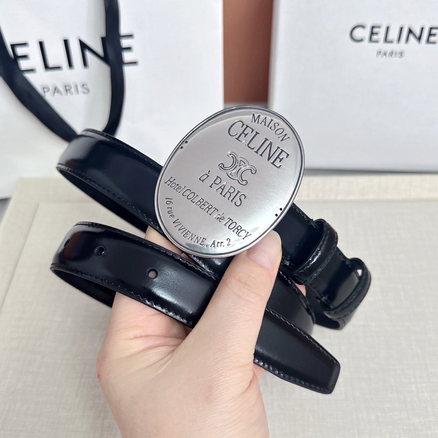 💥💥💥新款2.5cm赛琳大版型腰带，头层牛皮，长度：75.80.85.90.95.100.105.欧，铜