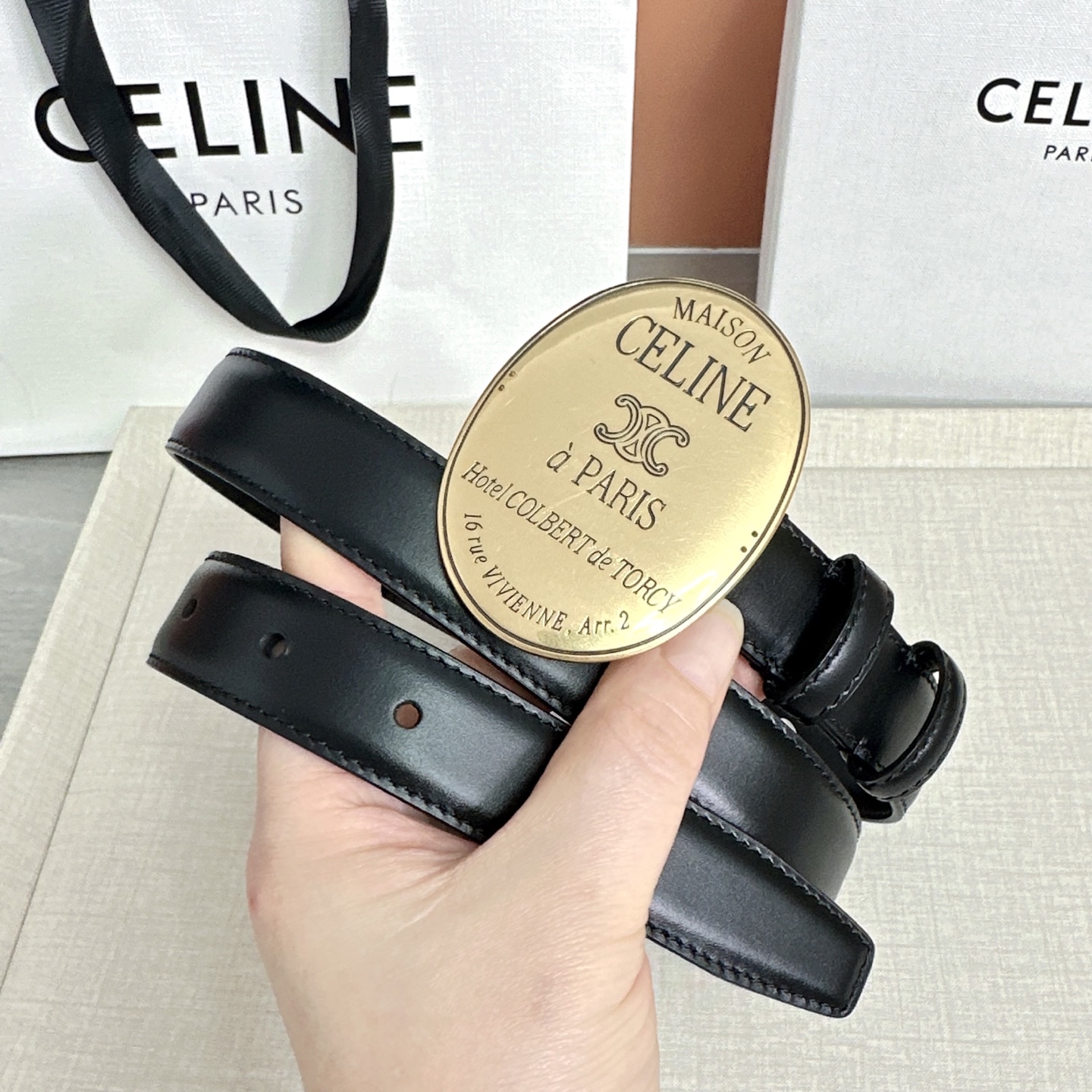 💥💥💥新款2.5cm赛琳大版型腰带，头层牛皮，长度：75.80.85.90.95.100.105.欧，铜