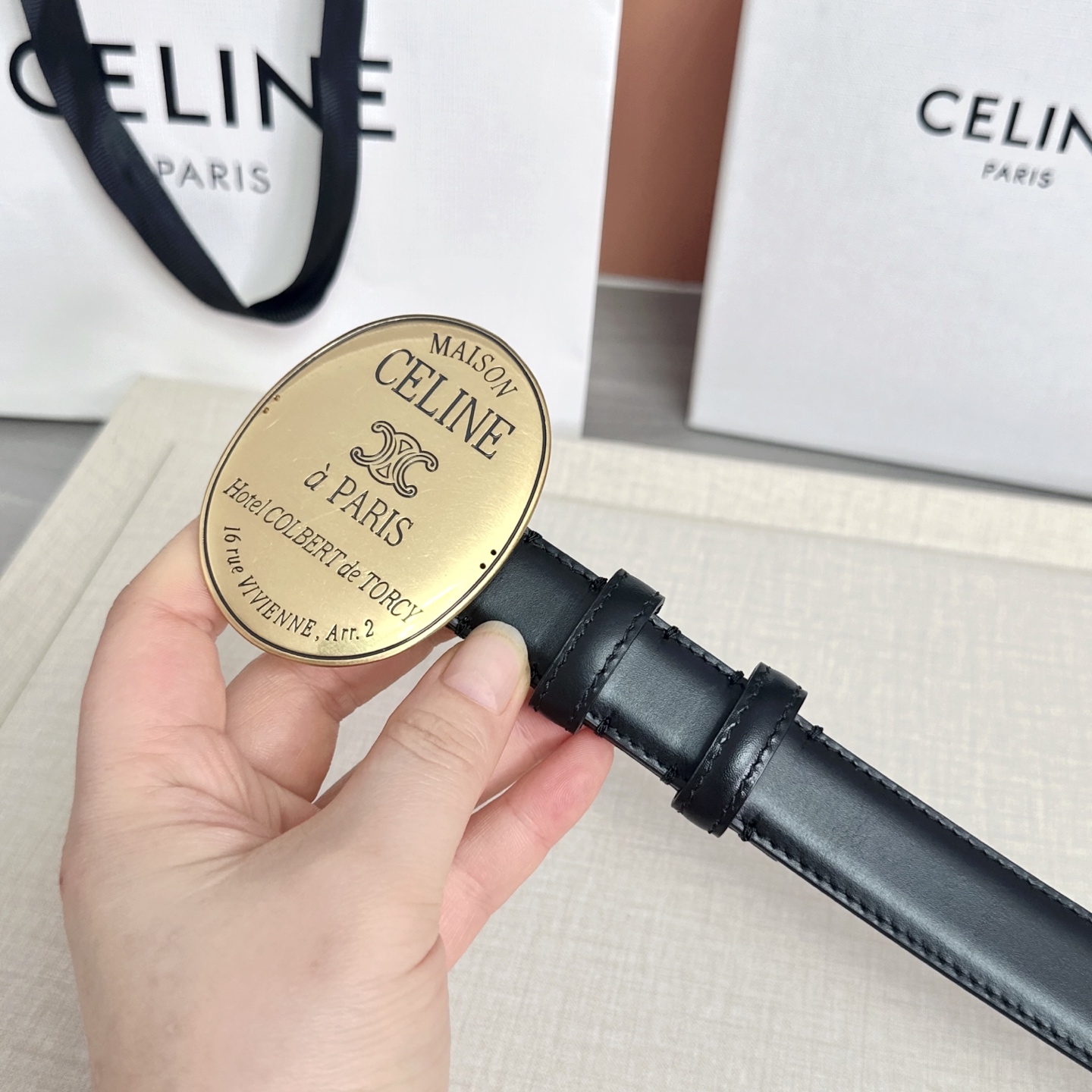 💥💥💥新款2.5cm赛琳大版型腰带，头层牛皮，长度：75.80.85.90.95.100.105.欧，铜