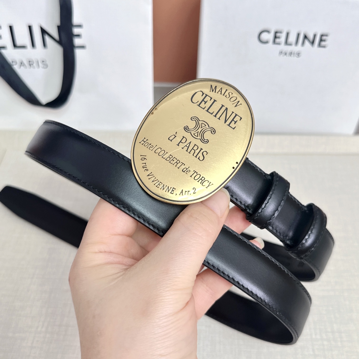 💥💥💥新款2.5cm赛琳大版型腰带，头层牛皮，长度：75.80.85.90.95.100.105.欧，铜