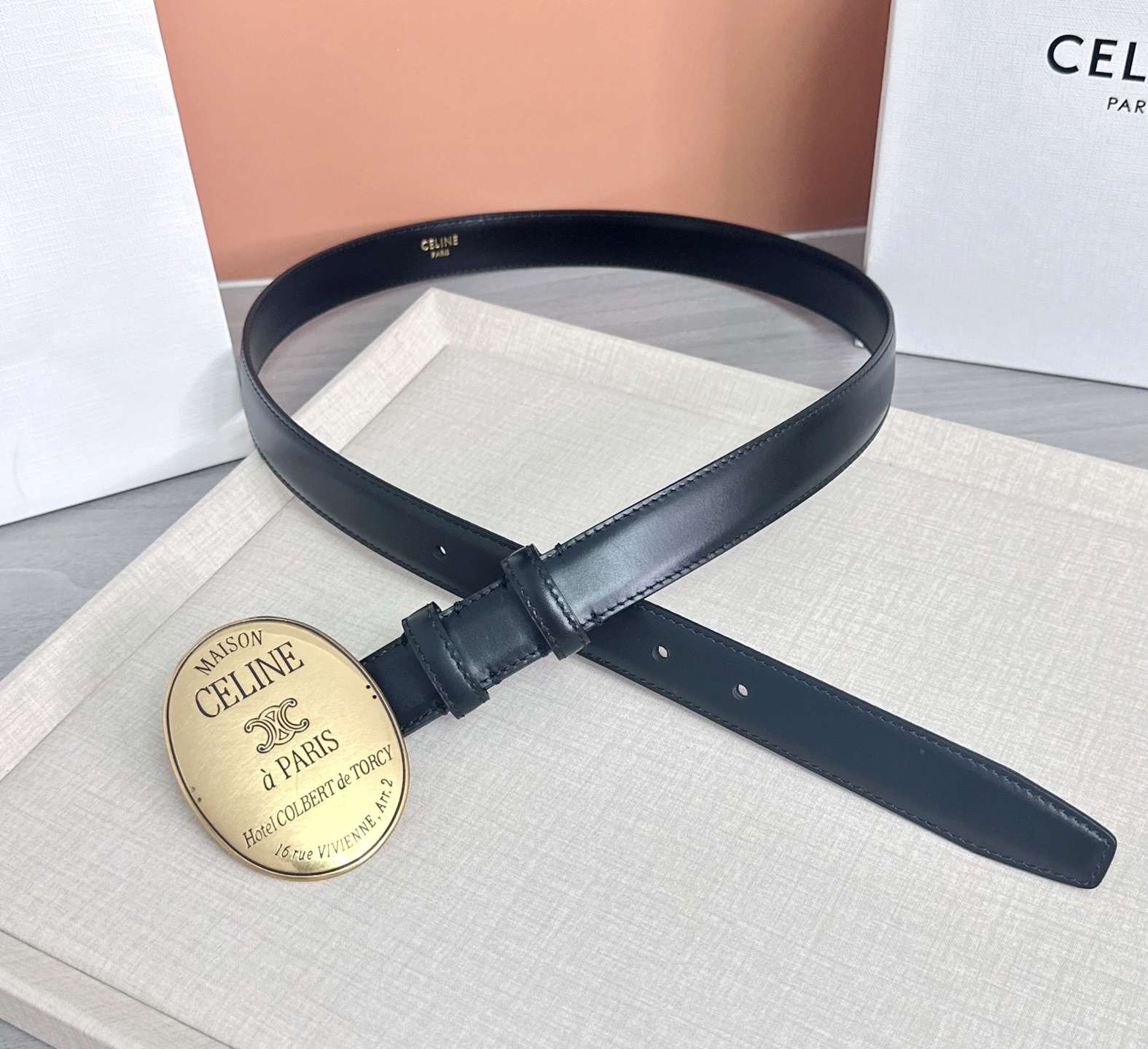 💥💥💥新款2.5cm赛琳大版型腰带，头层牛皮，长度：75.80.85.90.95.100.105.欧，铜