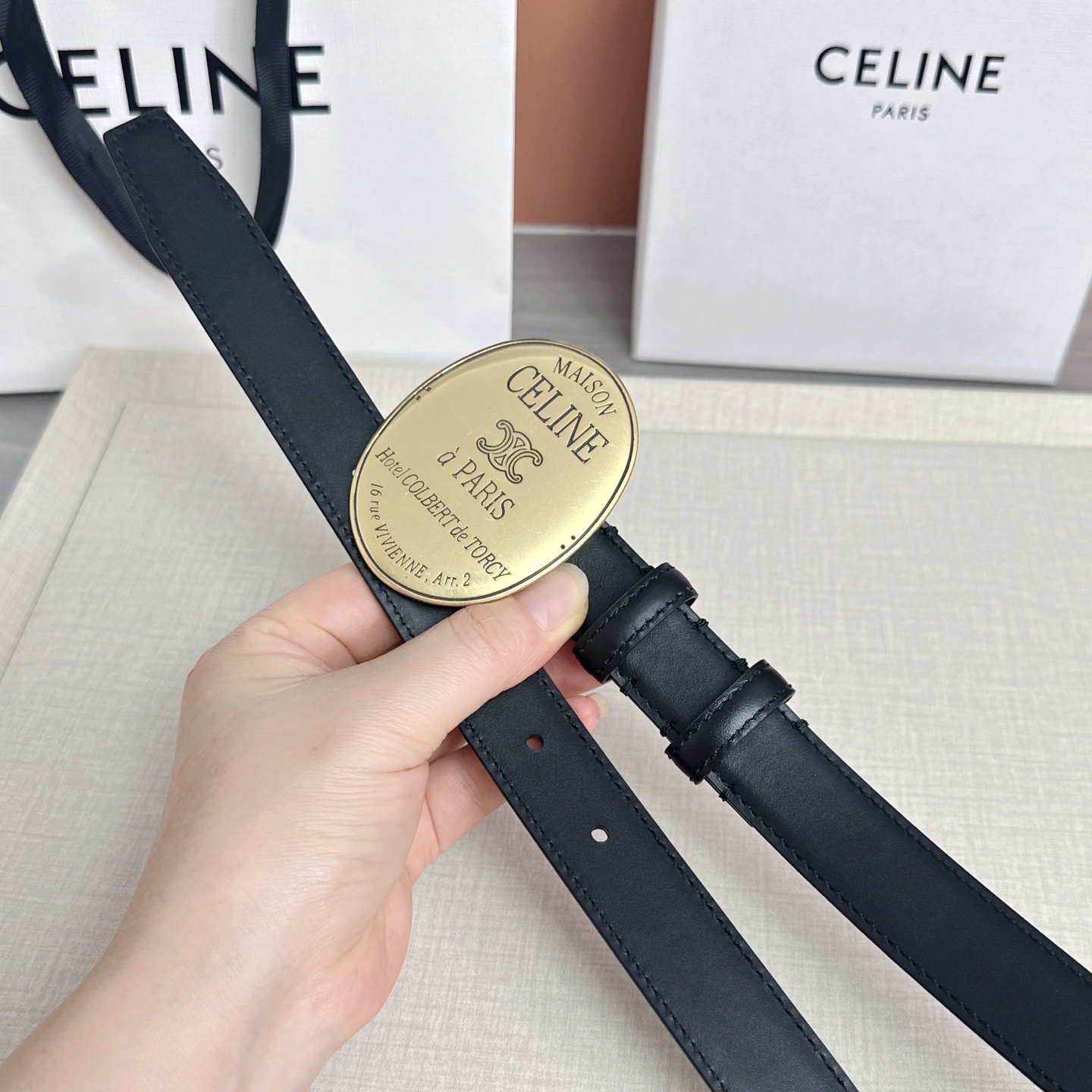 💥💥💥新款2.5cm赛琳大版型腰带，头层牛皮，长度：75.80.85.90.95.100.105.欧，铜