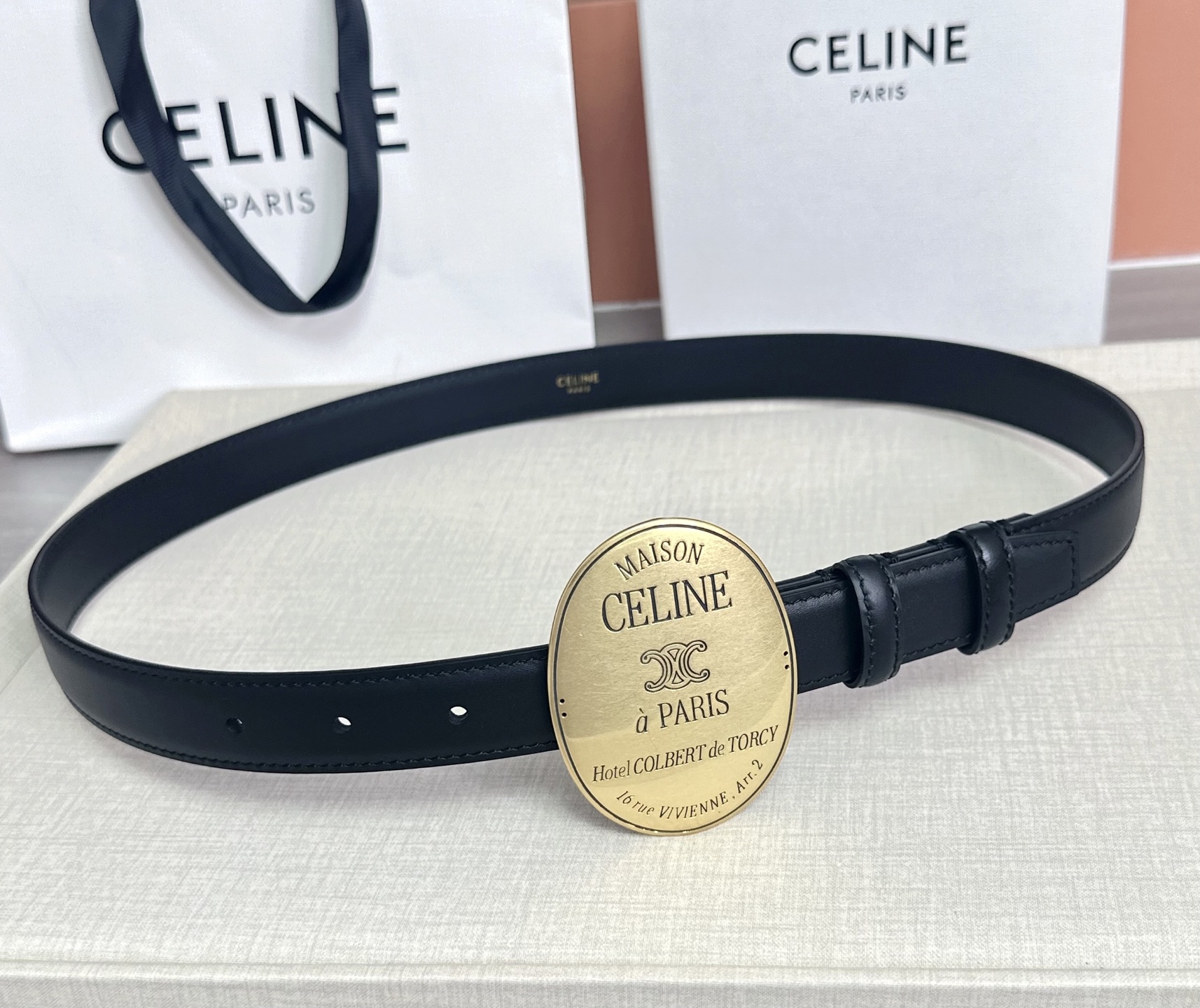 💥💥💥新款2.5cm赛琳大版型腰带，头层牛皮，长度：75.80.85.90.95.100.105.欧，铜