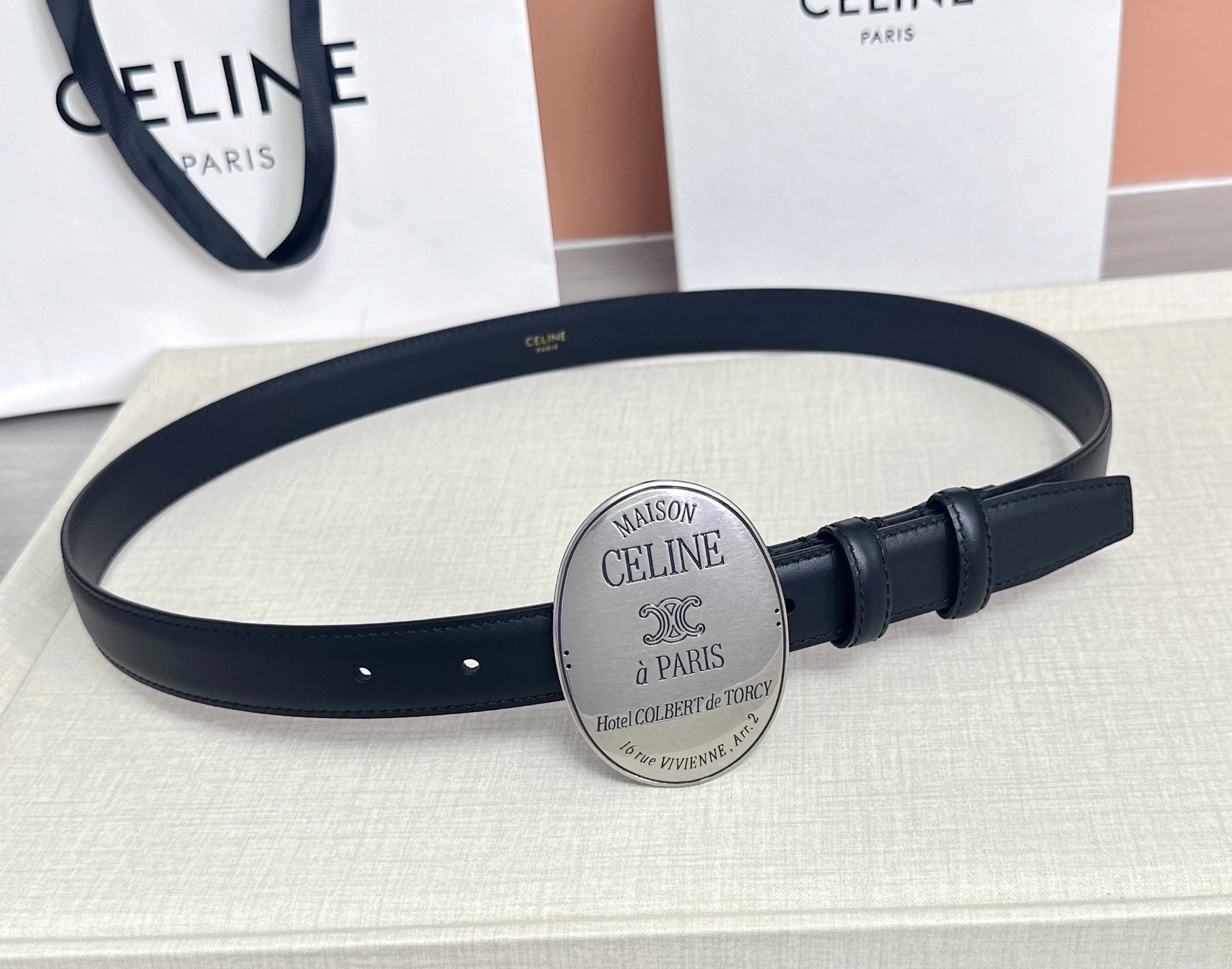 💥💥💥新款2.5cm赛琳大版型腰带，头层牛皮，长度：75.80.85.90.95.100.105.欧，铜