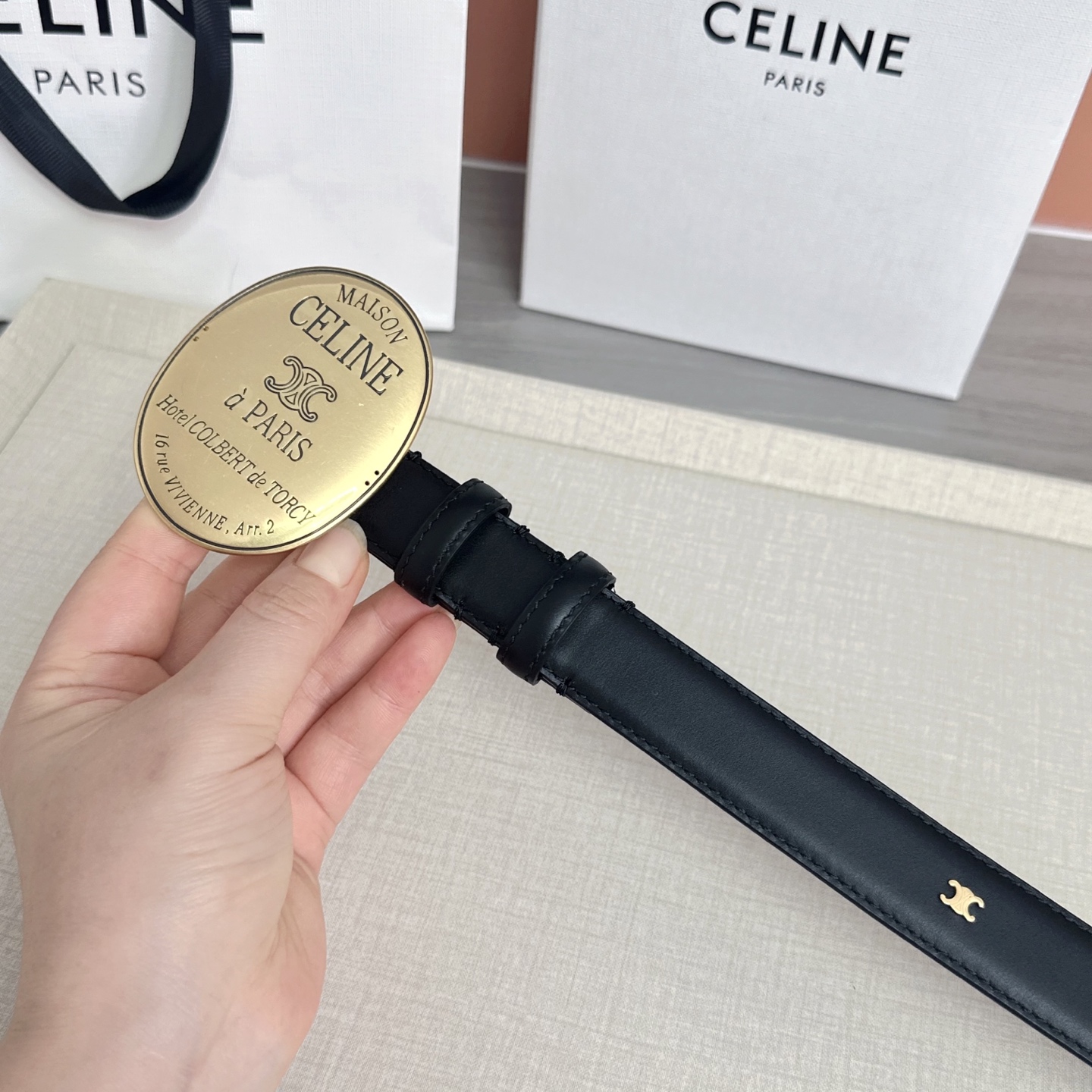 💥💥💥新款2.5cm赛琳大版型腰带，头层牛皮，长度：75.80.85.90.95.100.105.欧，铜