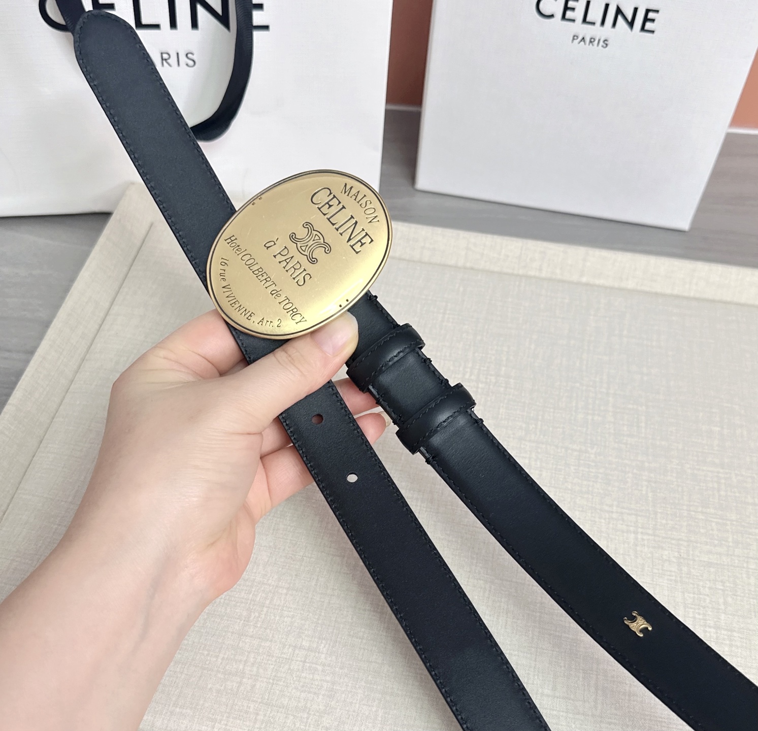 💥💥💥新款2.5cm赛琳大版型腰带，头层牛皮，长度：75.80.85.90.95.100.105.欧，铜