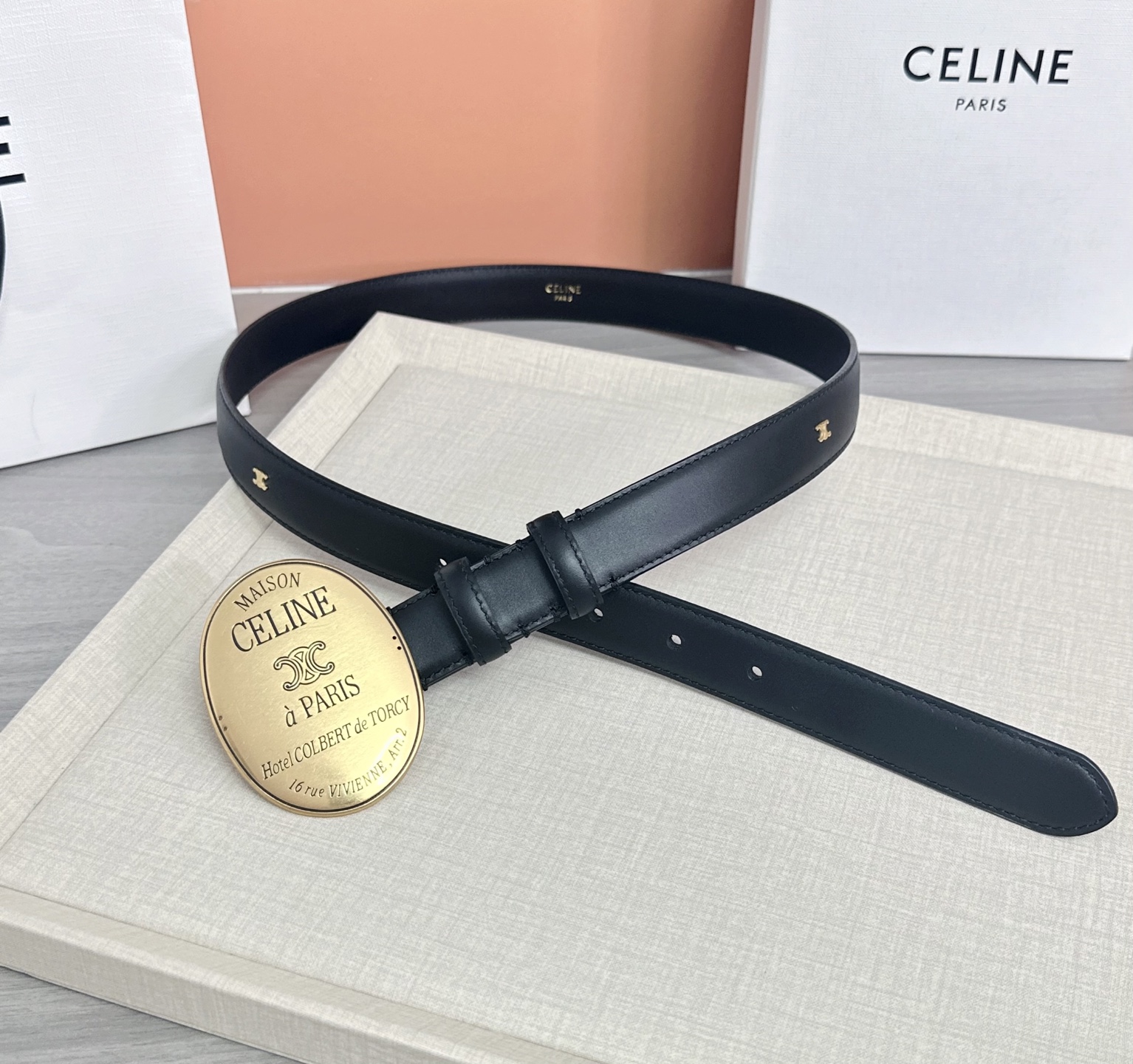 💥💥💥新款2.5cm赛琳大版型腰带，头层牛皮，长度：75.80.85.90.95.100.105.欧，铜