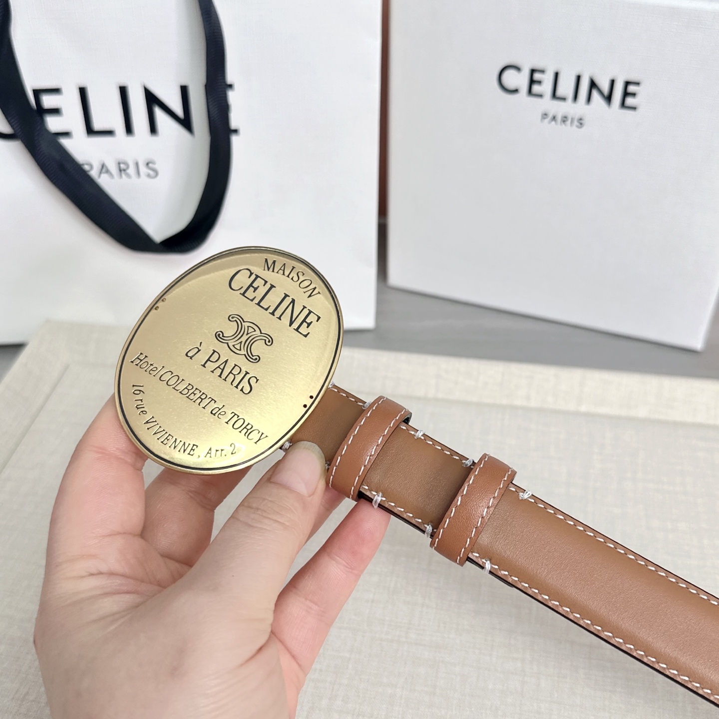 💥💥💥新款2.5cm赛琳大版型腰带，头层牛皮，长度：75.80.85.90.95.100.105.欧，铜