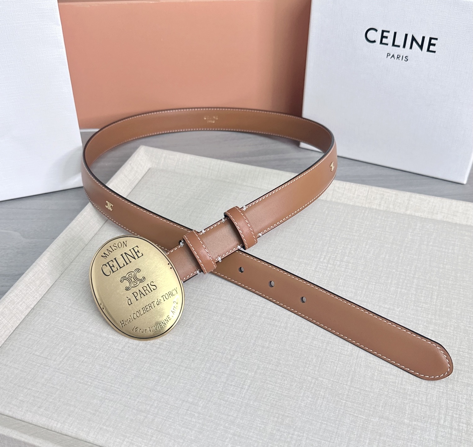 💥💥💥新款2.5cm赛琳大版型腰带，头层牛皮，长度：75.80.85.90.95.100.105.欧，铜
