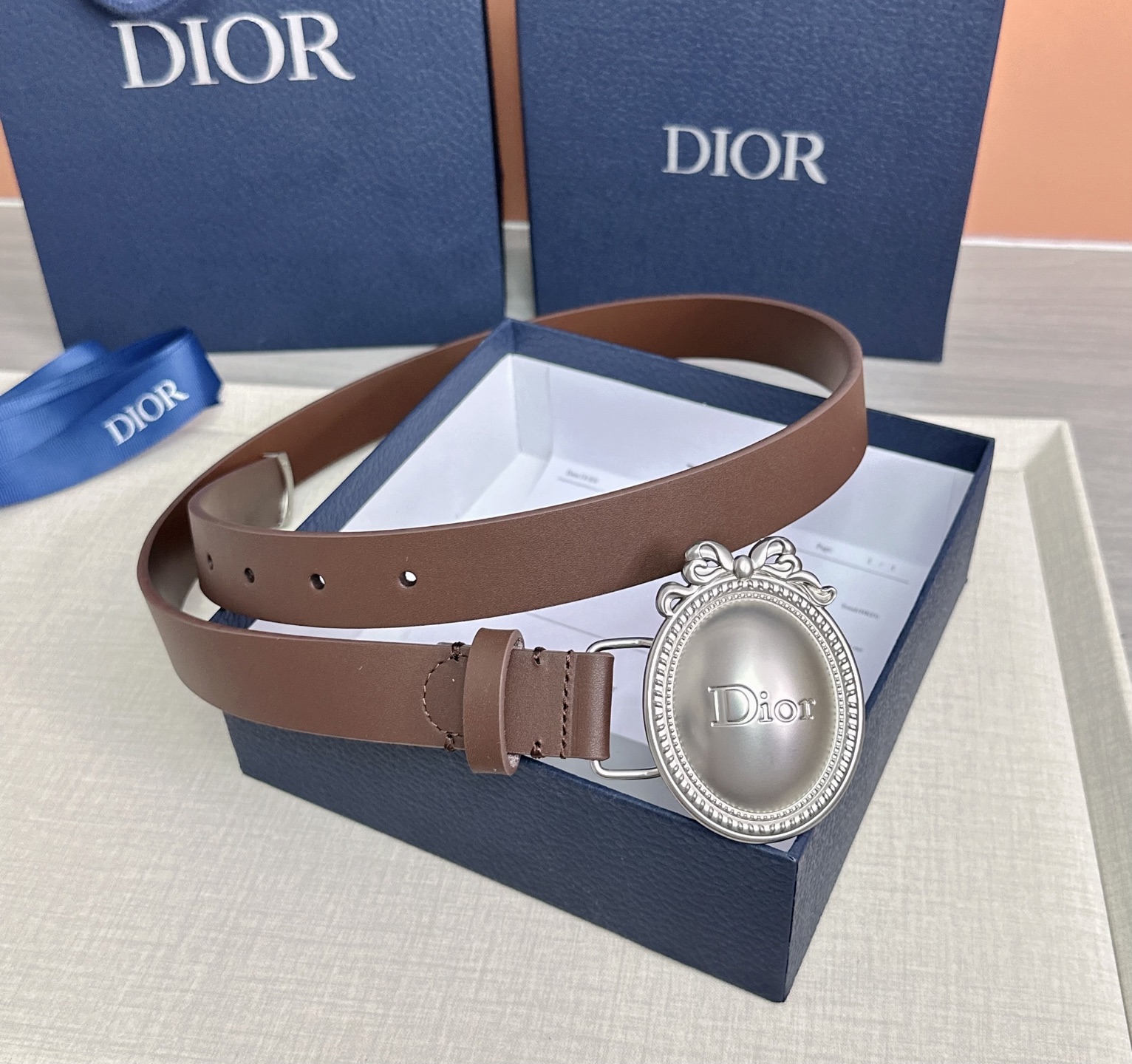 💥💥💥2.5cm迪奥Dior 腰带，头层牛皮，长度：75.80.85.90.95.100.105.110