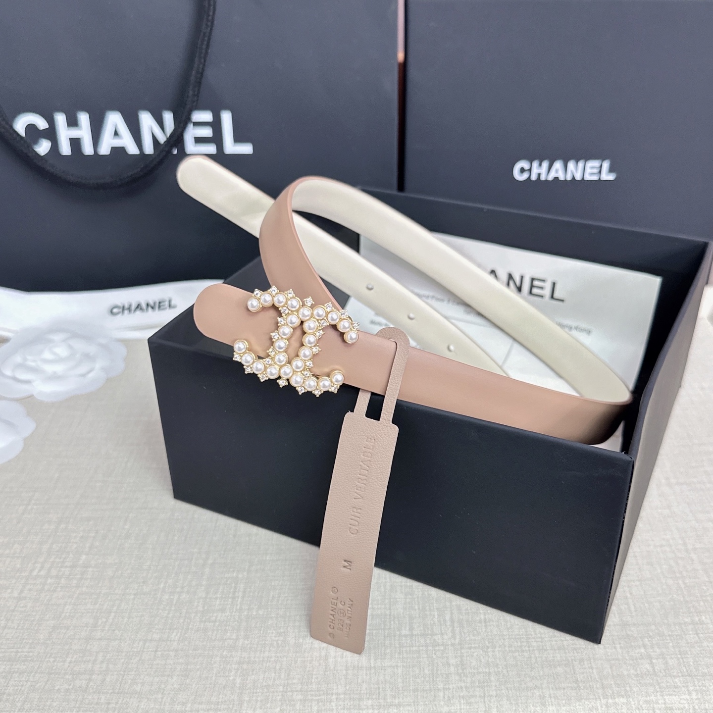 💥💥💥CHANEL 2.5cm香奈儿腰带  时尚优雅，高端大气，长度:75.80.85.90.95.10