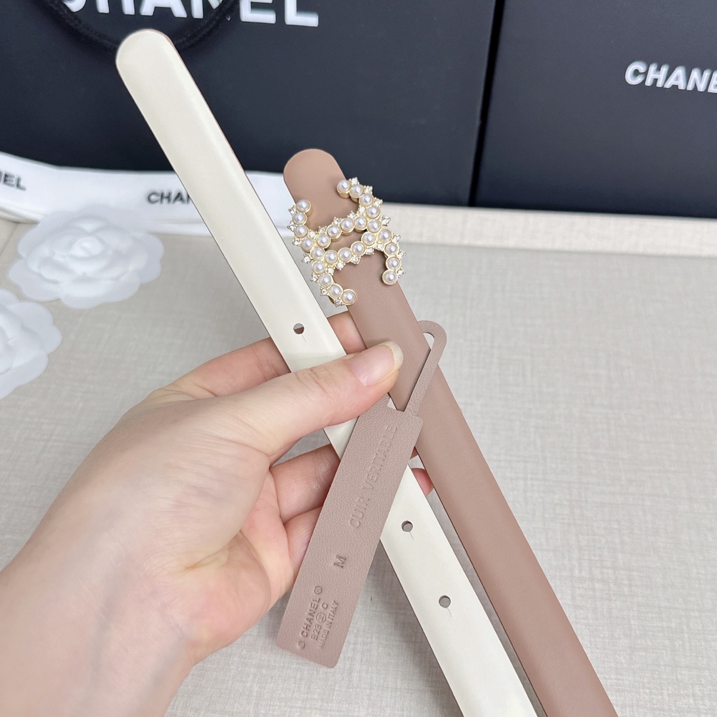 💥💥💥CHANEL 2.5cm香奈儿腰带  时尚优雅，高端大气，长度:75.80.85.90.95.10