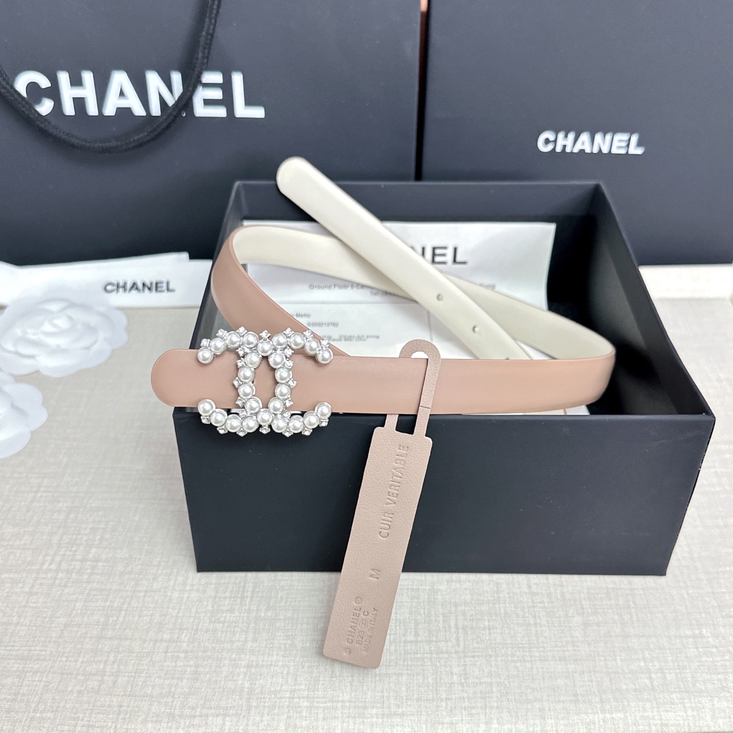 💥💥💥CHANEL 2.5cm香奈儿腰带  时尚优雅，高端大气，长度:75.80.85.90.95.10
