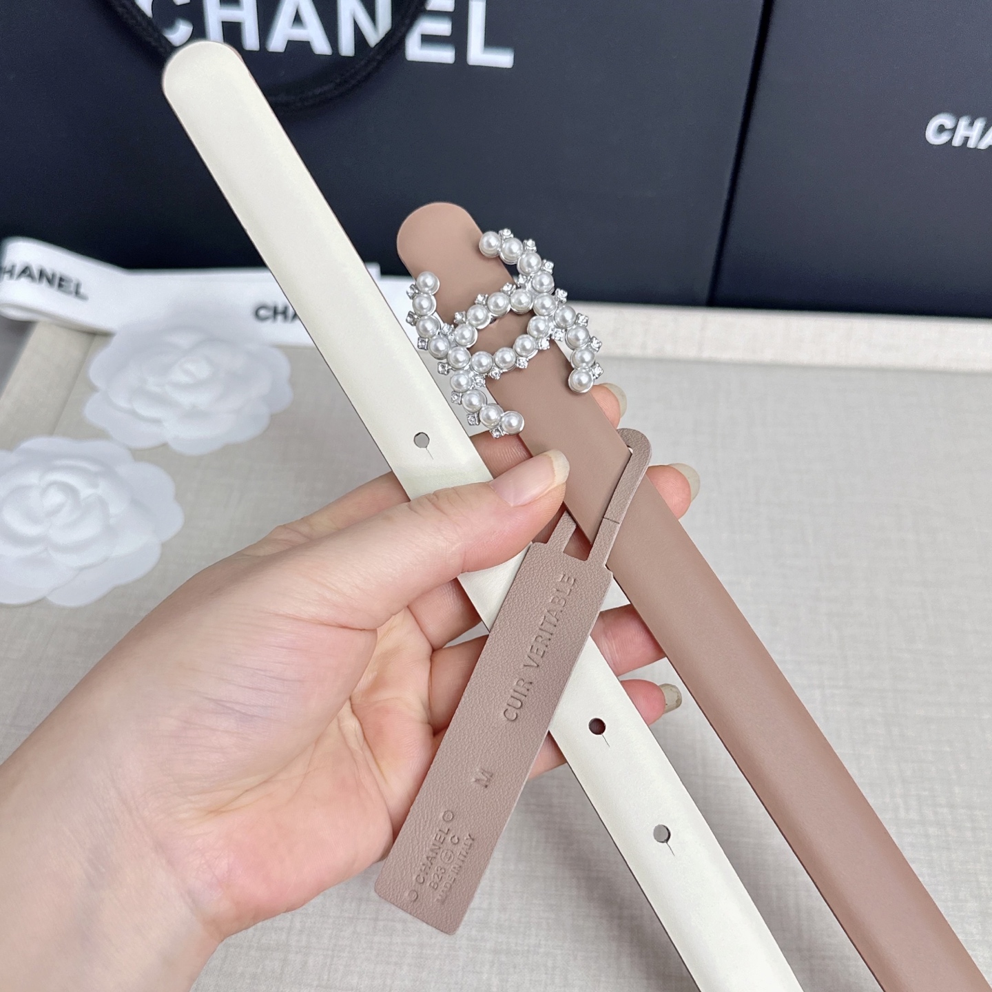 💥💥💥CHANEL 2.5cm香奈儿腰带  时尚优雅，高端大气，长度:75.80.85.90.95.10
