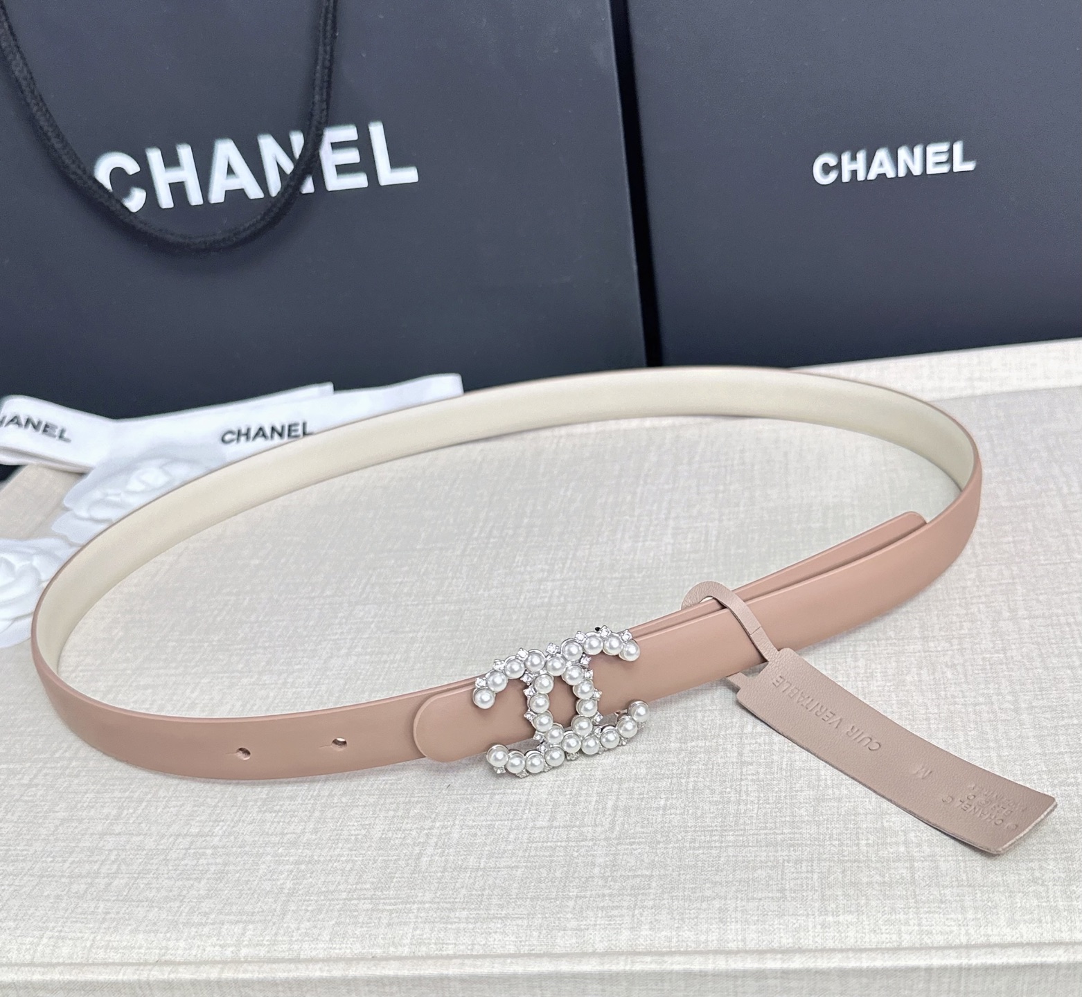 💥💥💥CHANEL 2.5cm香奈儿腰带  时尚优雅，高端大气，长度:75.80.85.90.95.10
