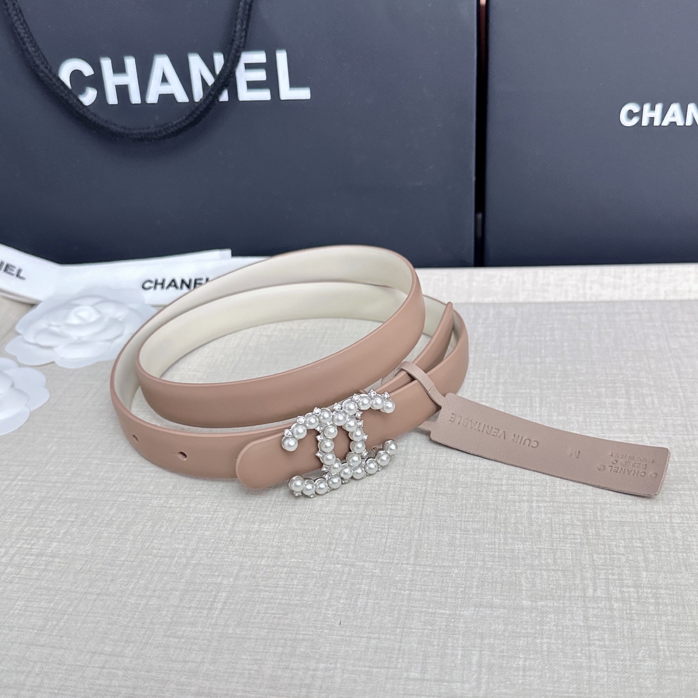 💥💥💥CHANEL 2.5cm香奈儿腰带  时尚优雅，高端大气，长度:75.80.85.90.95.10