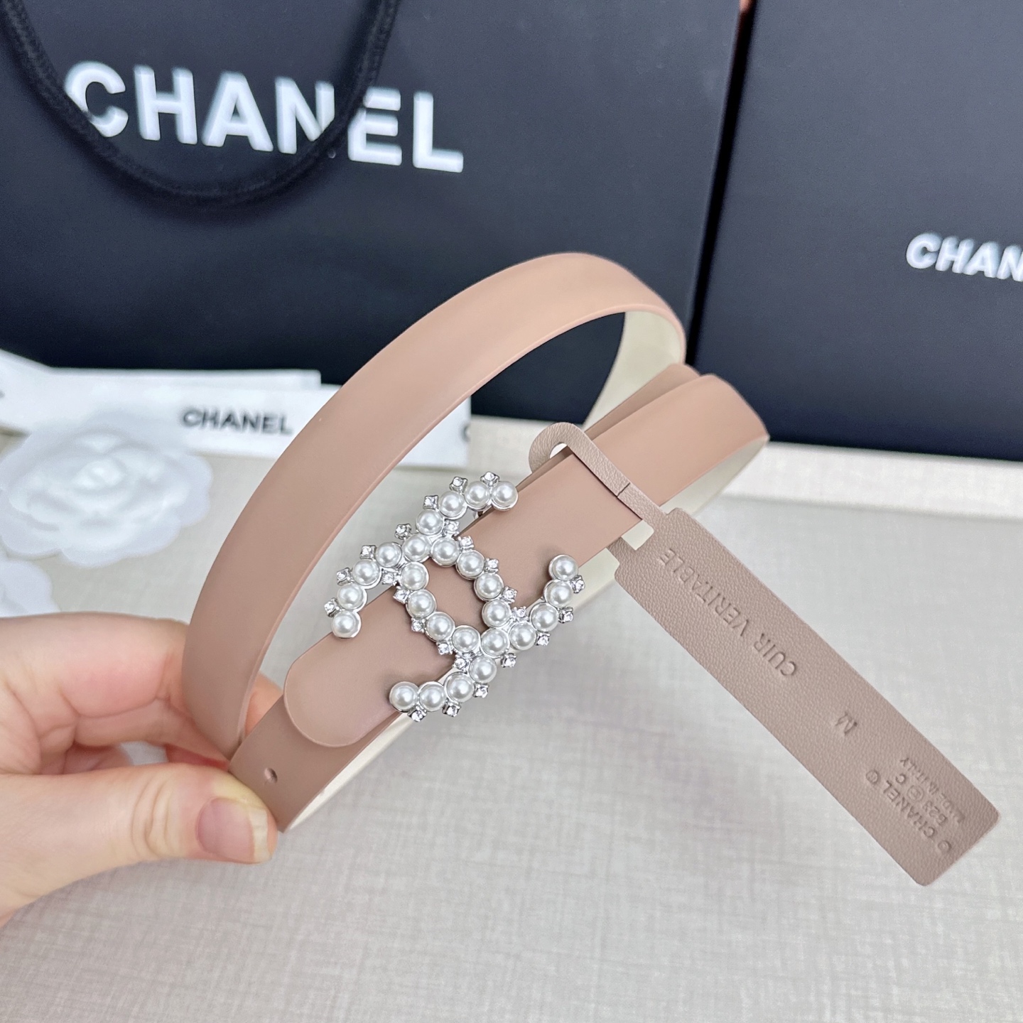 💥💥💥CHANEL 2.5cm香奈儿腰带  时尚优雅，高端大气，长度:75.80.85.90.95.10
