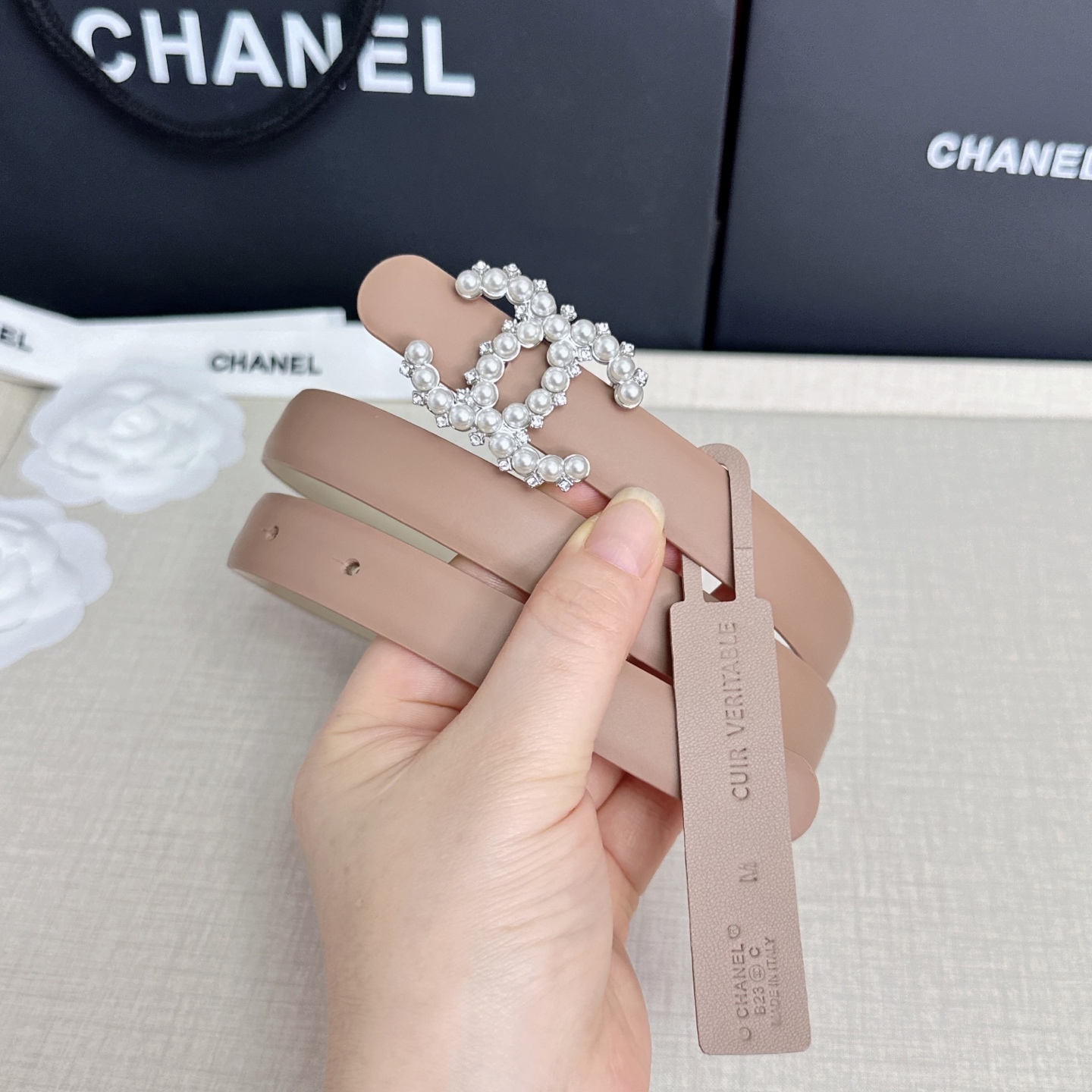 💥💥💥CHANEL 2.5cm香奈儿腰带  时尚优雅，高端大气，长度:75.80.85.90.95.10