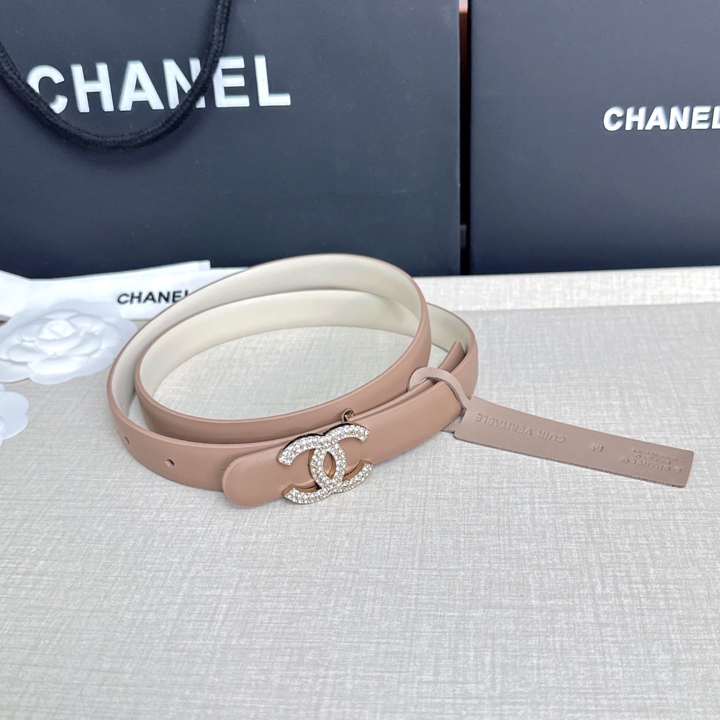 💥💥💥CHANEL 2.5cm香奈儿腰带  时尚优雅，高端大气，长度:75.80.85.90.95.10